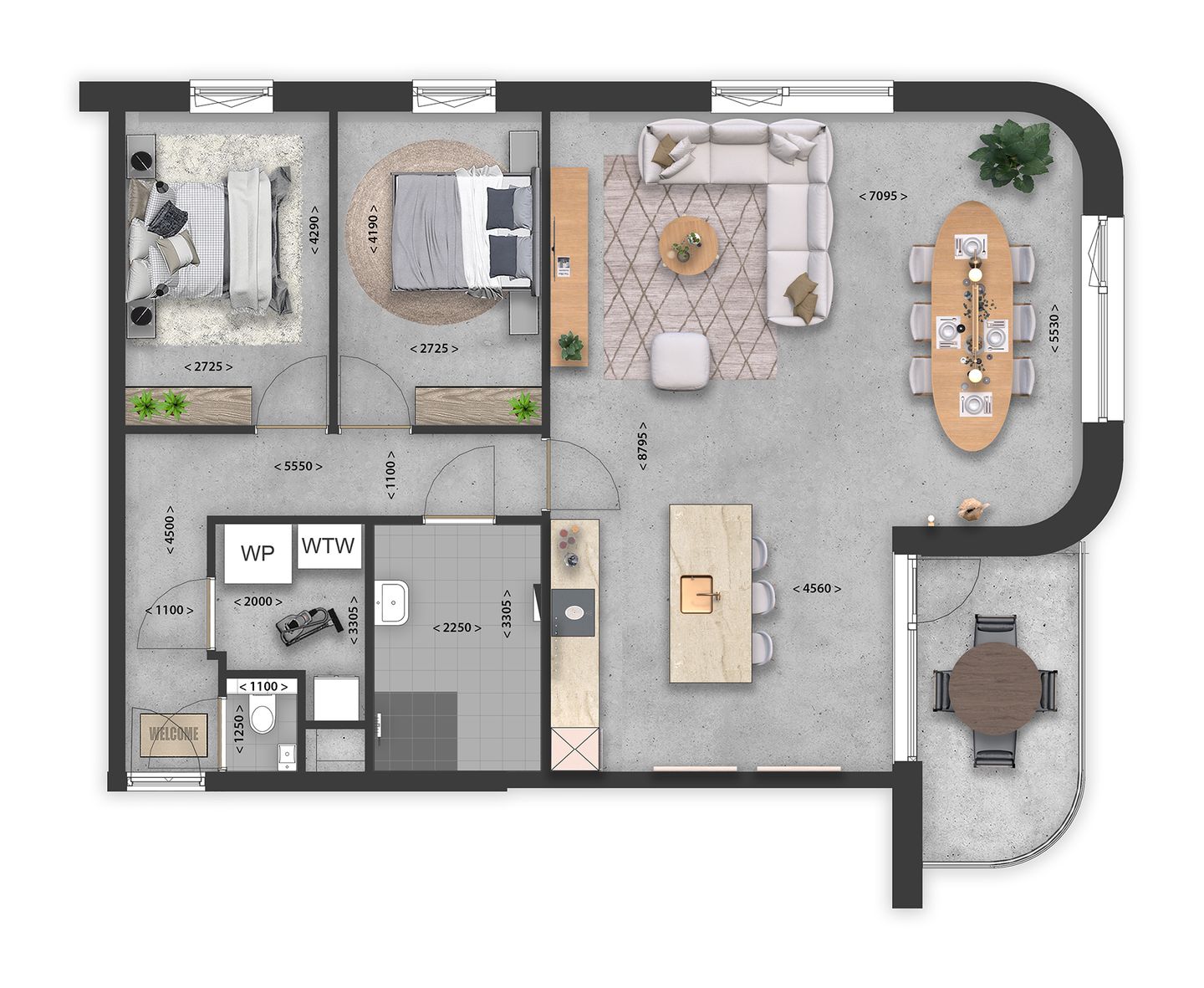 Foto 5 van Type I | 3-kamer appartement (Bouwnr. 14)