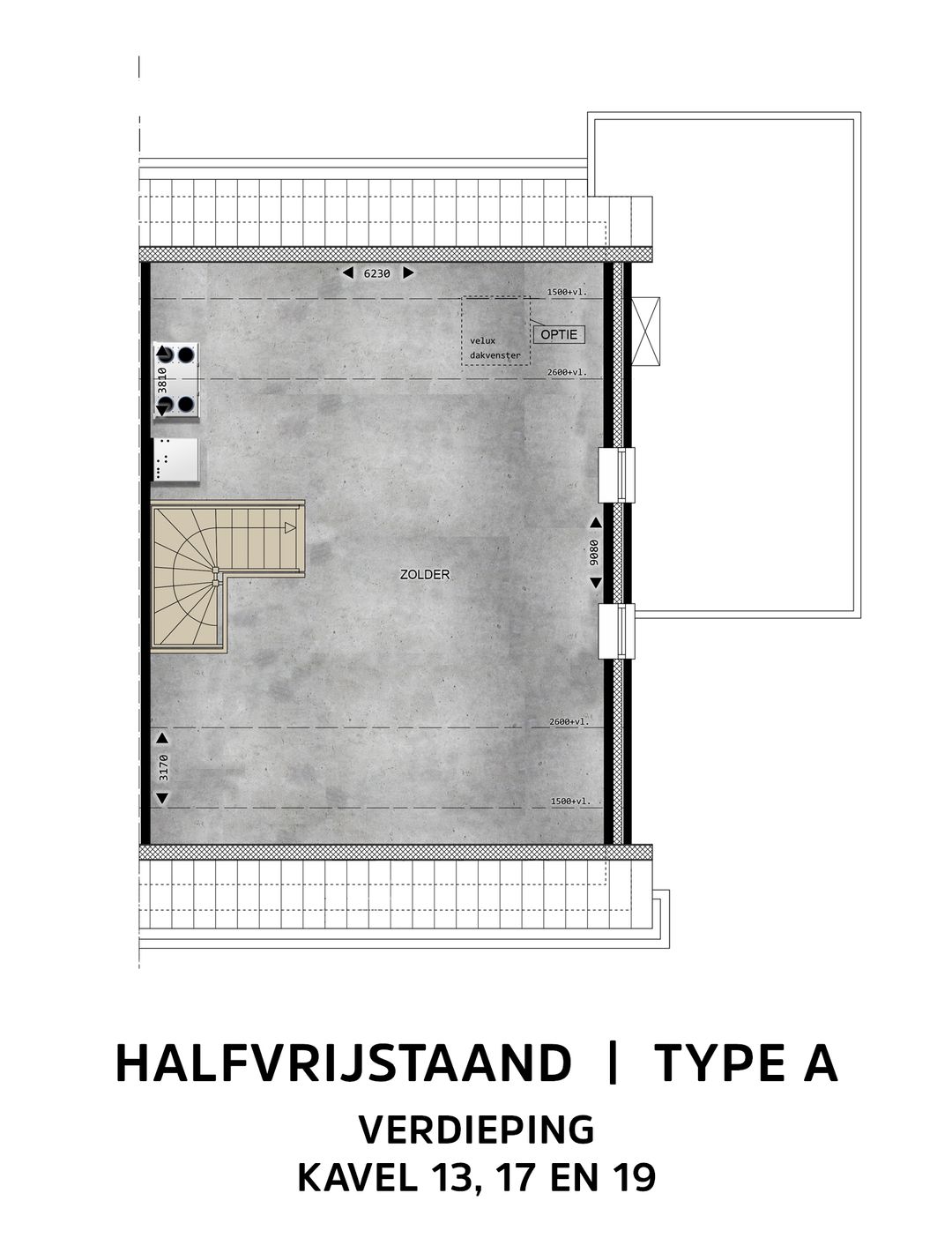 Photo 8 of Halfvrijstaande woning Type A (Bouwnr. 19)