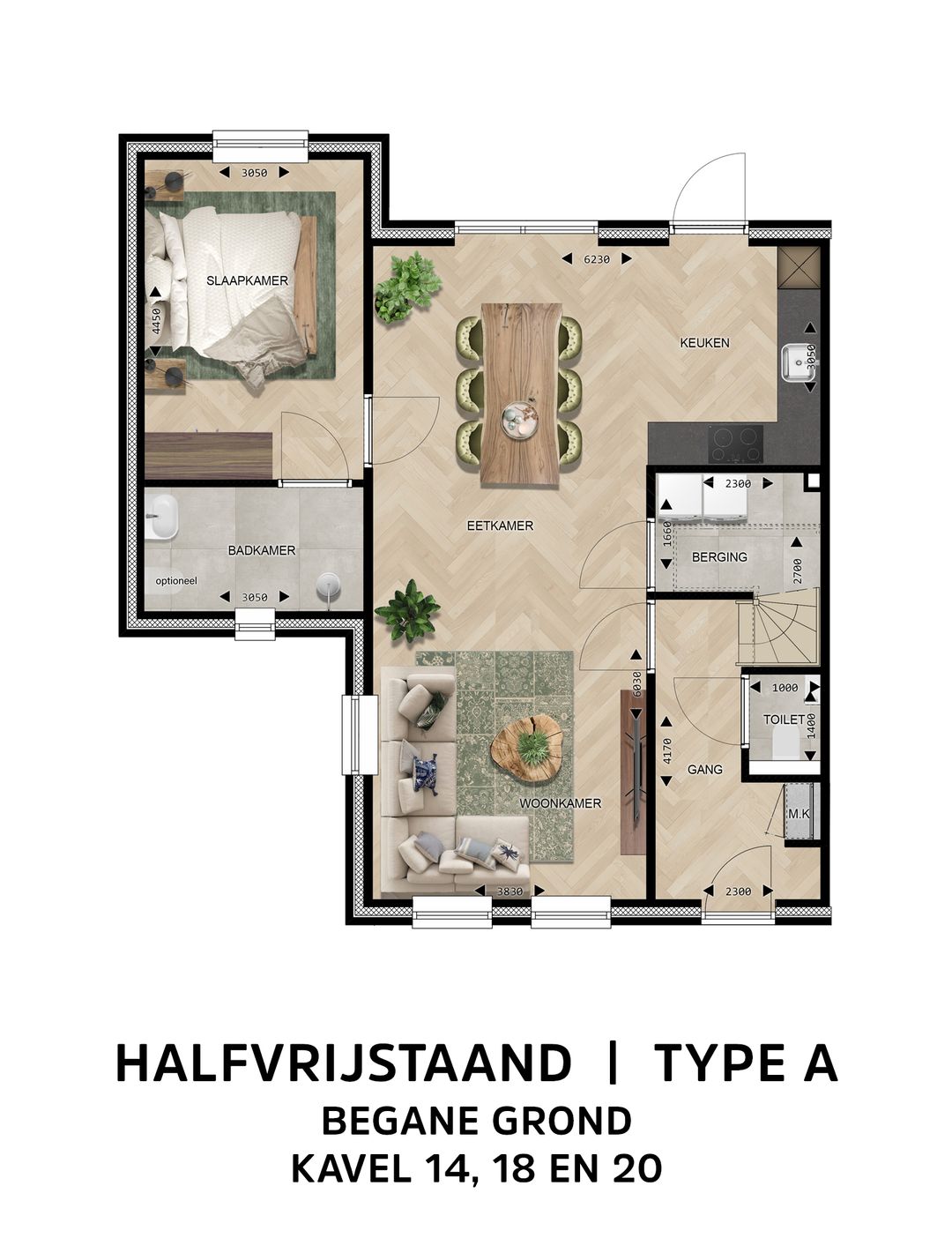 Foto 7 van Halfvrijstaande woning Type A (Bouwnr. 20)