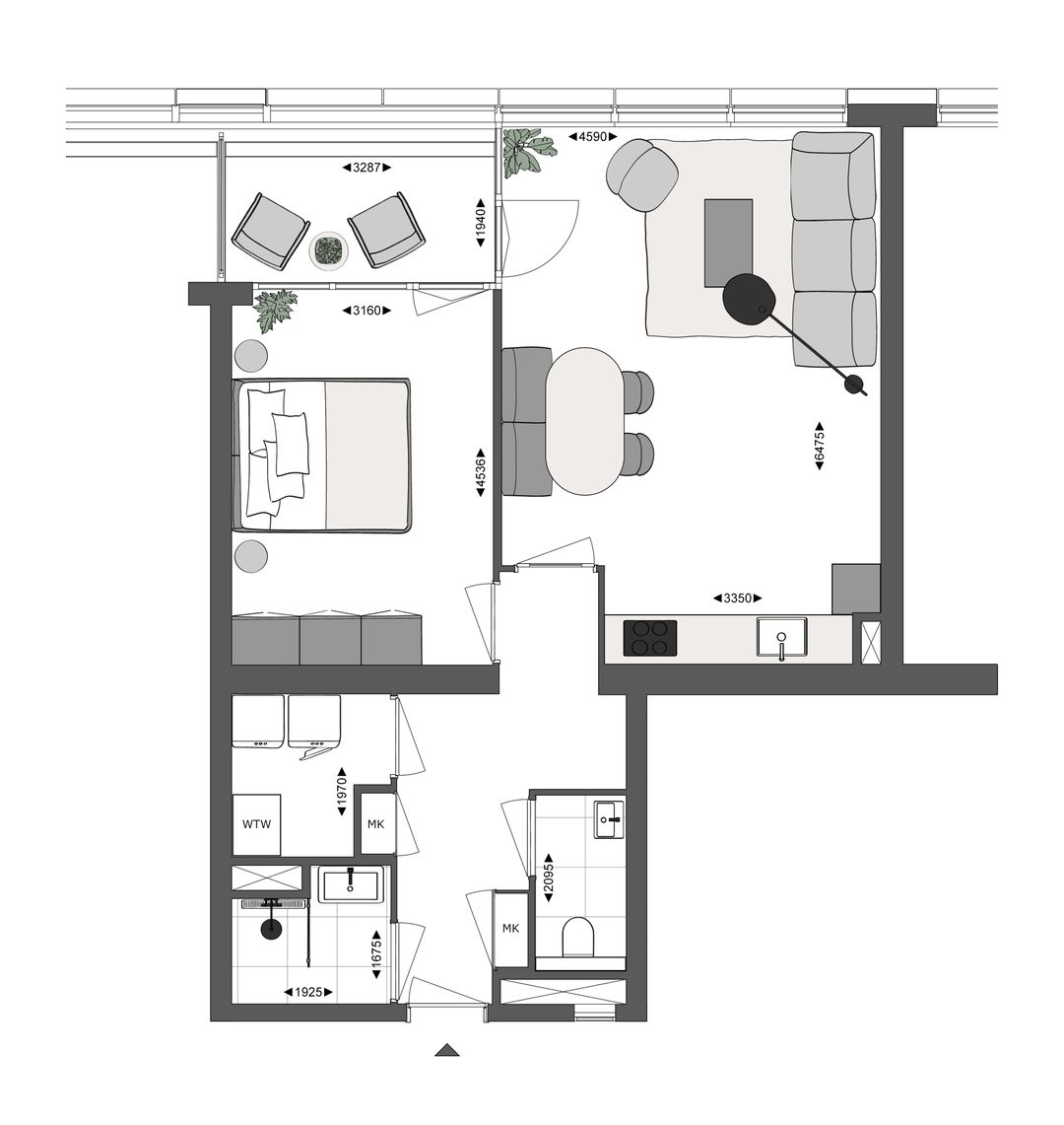 Foto 13 van Tweekamerappartement (Bouwnr. 33Z.3)