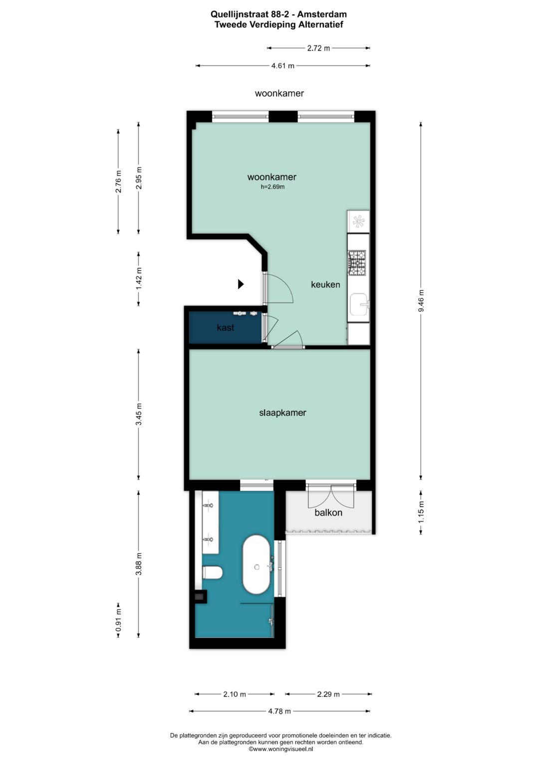 Foto 28 van Quellijnstraat 88-2