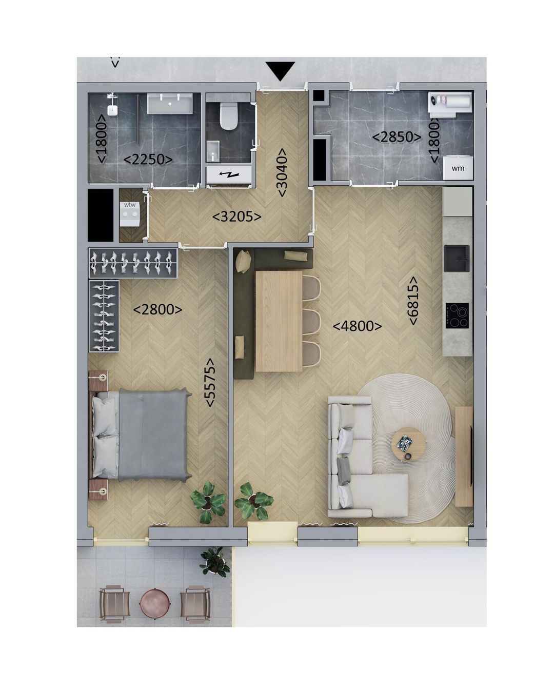 Foto 1 van Tussenappartement (Bouwnr. D2.6)