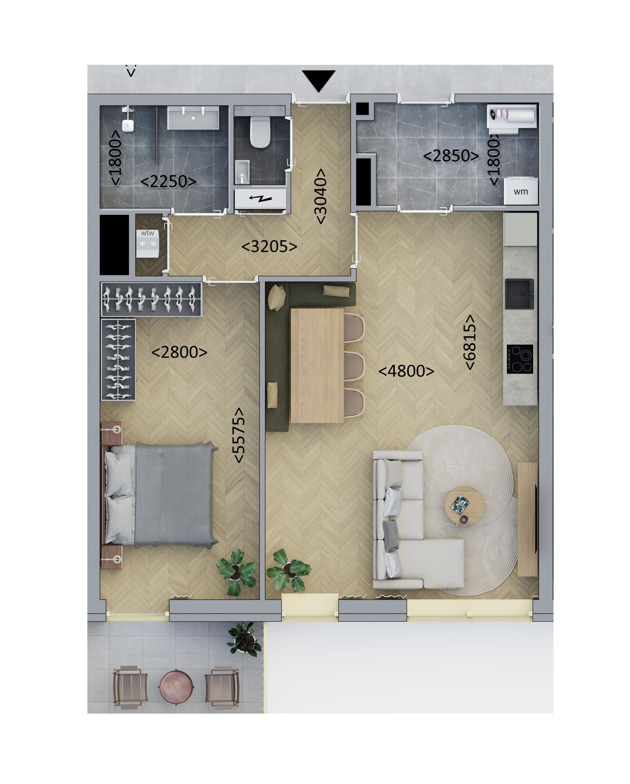 Tussenappartement (Bouwnr. D2.6)  false