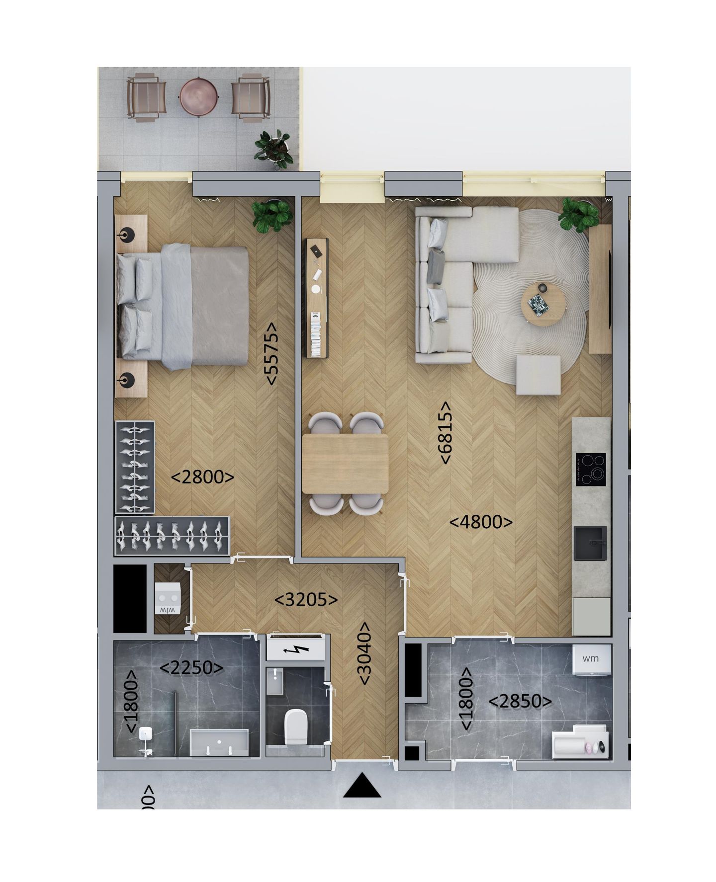 Foto 1 van Tussenappartement (Bouwnr. D2.3)