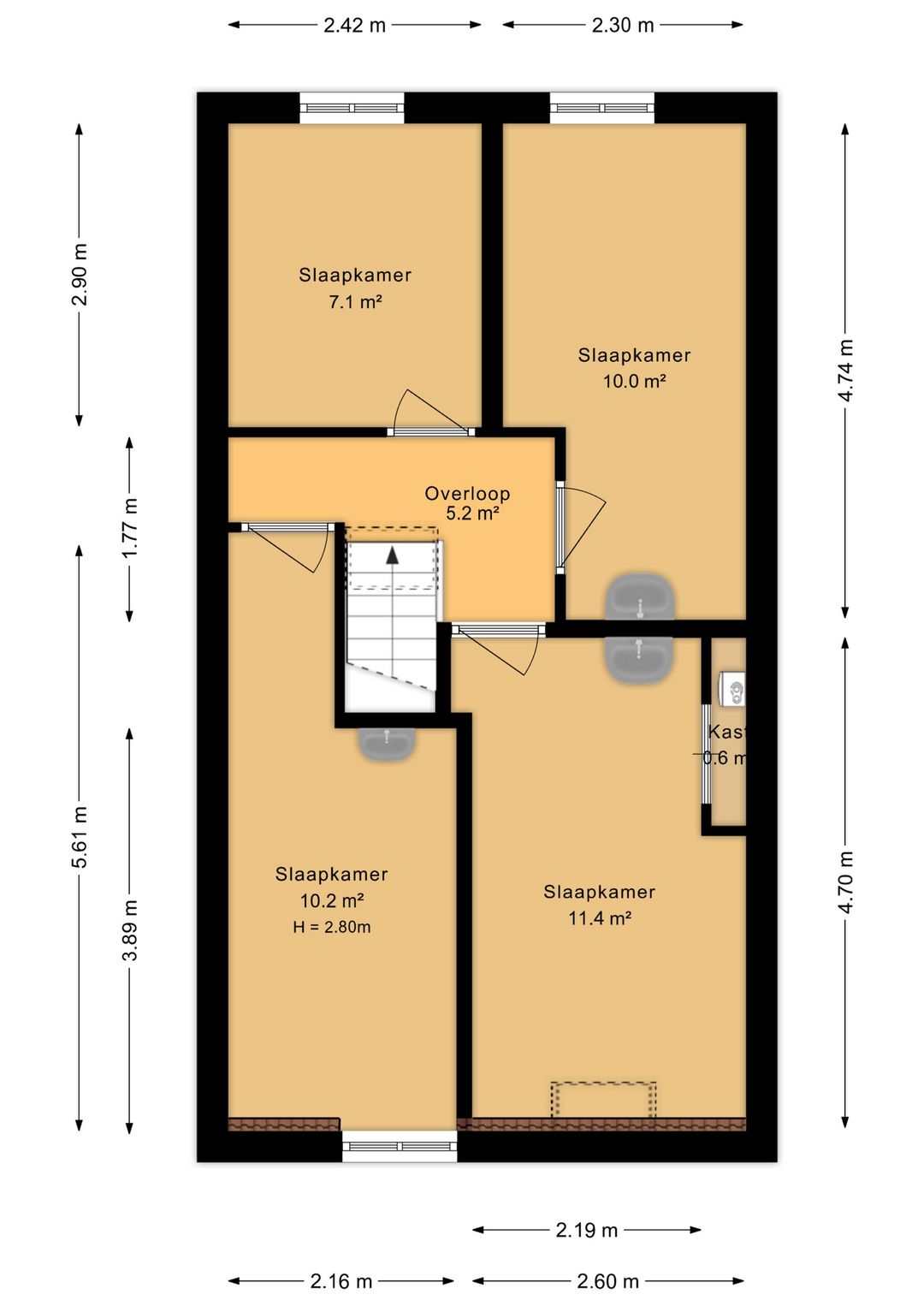 Spacious semi-detached home with four bedrooms and large garden in central Nijmegen — 32
