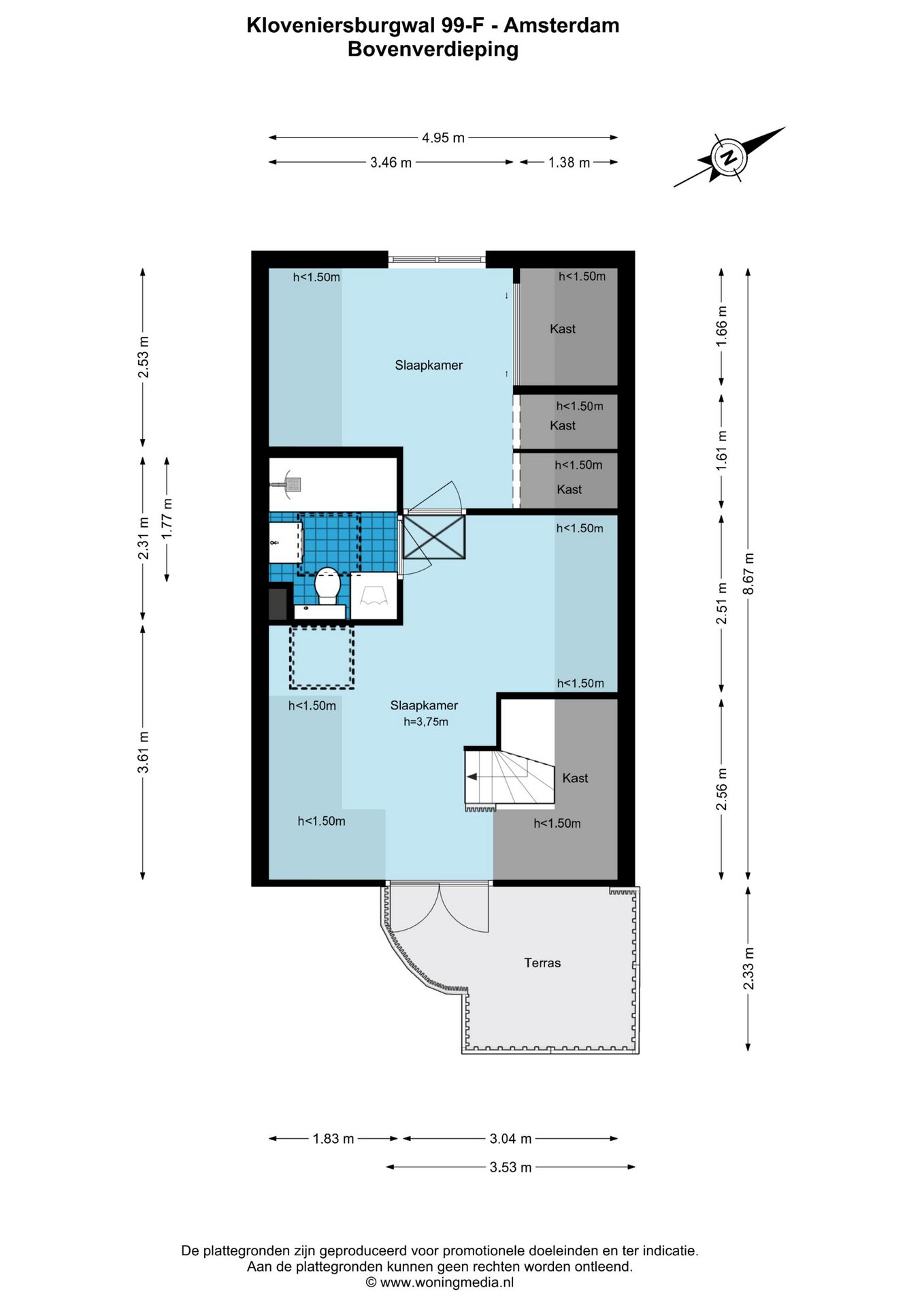 Foto 21 van Kloveniersburgwal 99-F