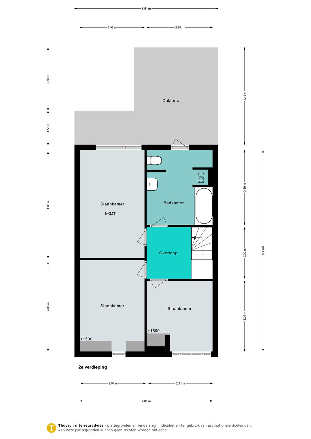 Spacious 1920s Upper Apartment with 4 Bedrooms and Balcony in IJmuiden — 22
