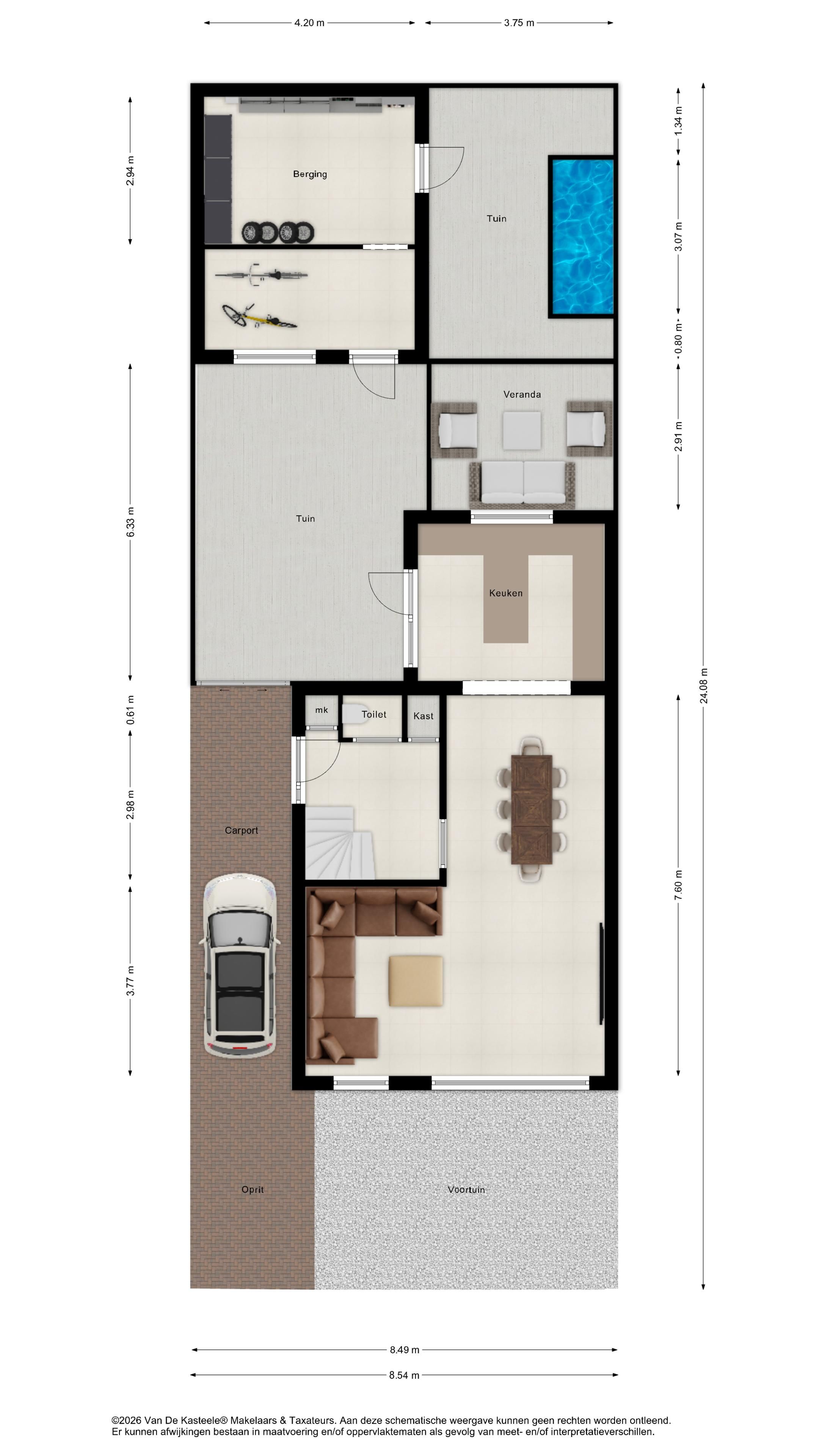Spacious extended semi-detached home with four bedrooms in St. Willebrord — 44