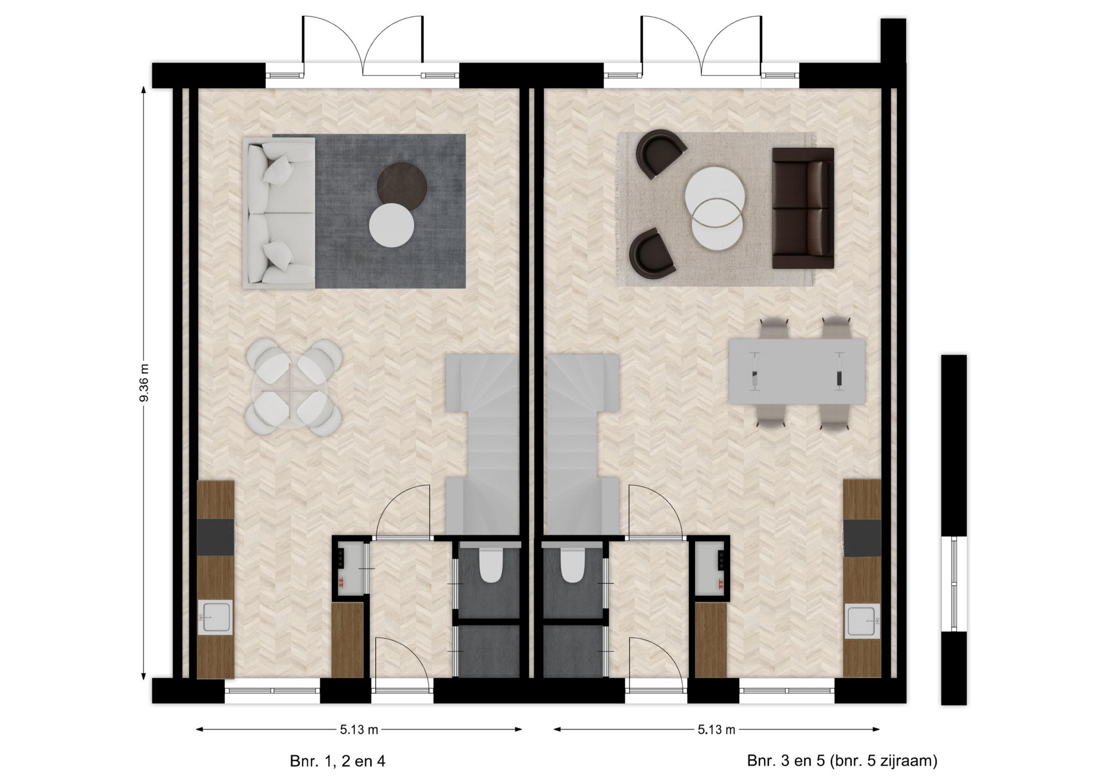 Foto 9 van Tussenwoning (Bouwnr. 3)