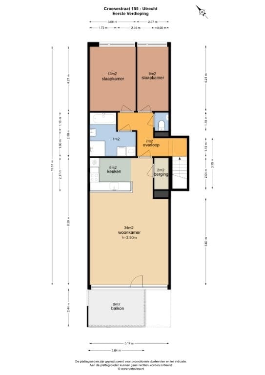 Modern 3-Room Apartment with Sunny Terrace and Parking Space in Utrecht Rivierenwijk — 30