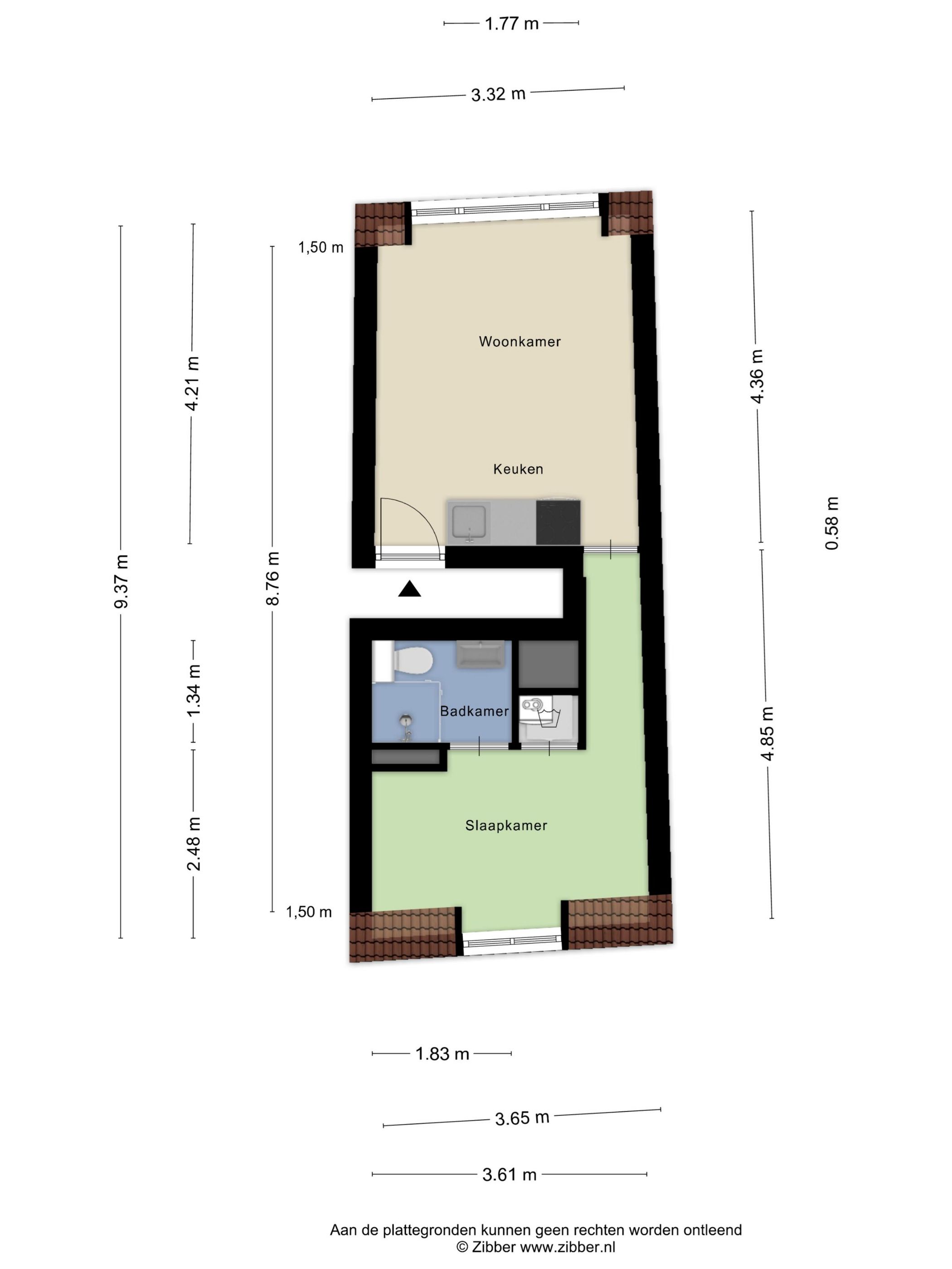 Energy-efficient one-bedroom apartment on the second floor with a practical layout in Leiden Noorderkwartier — 15