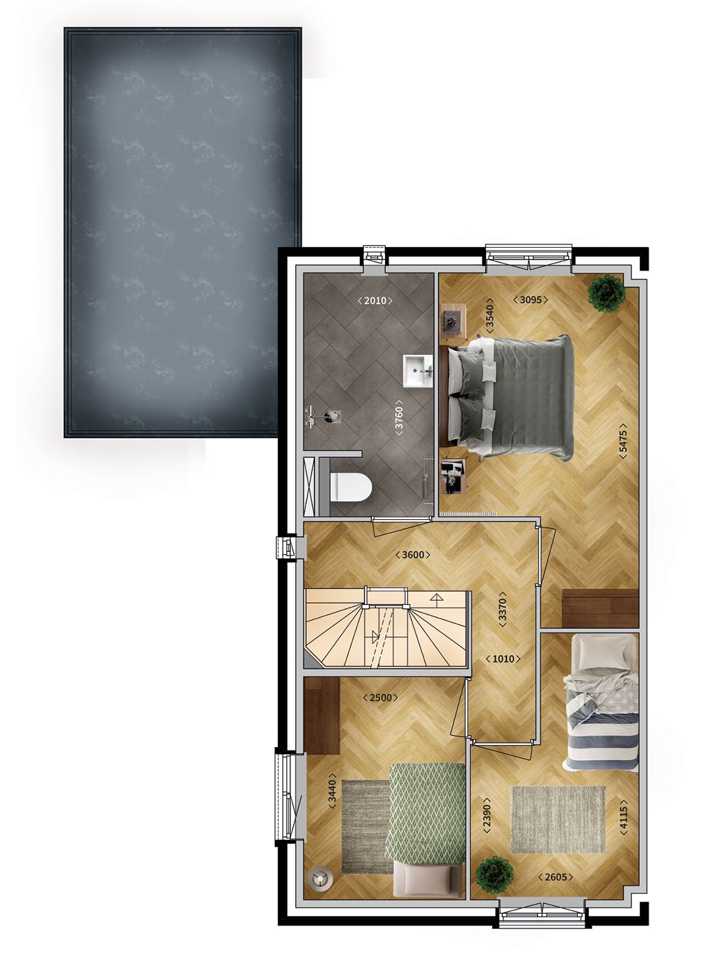 Foto 3 van Twee-onder-een-kapwoning (Bouwnr. 56)