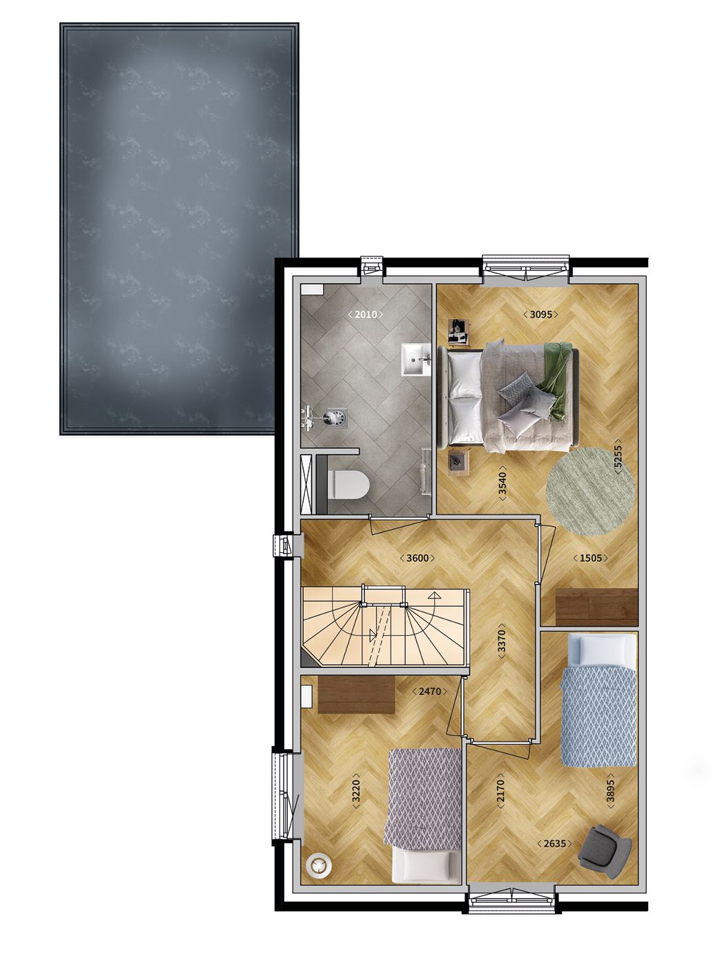 Foto 3 van Twee-onder-een-kapwoning (Bouwnr. 46)