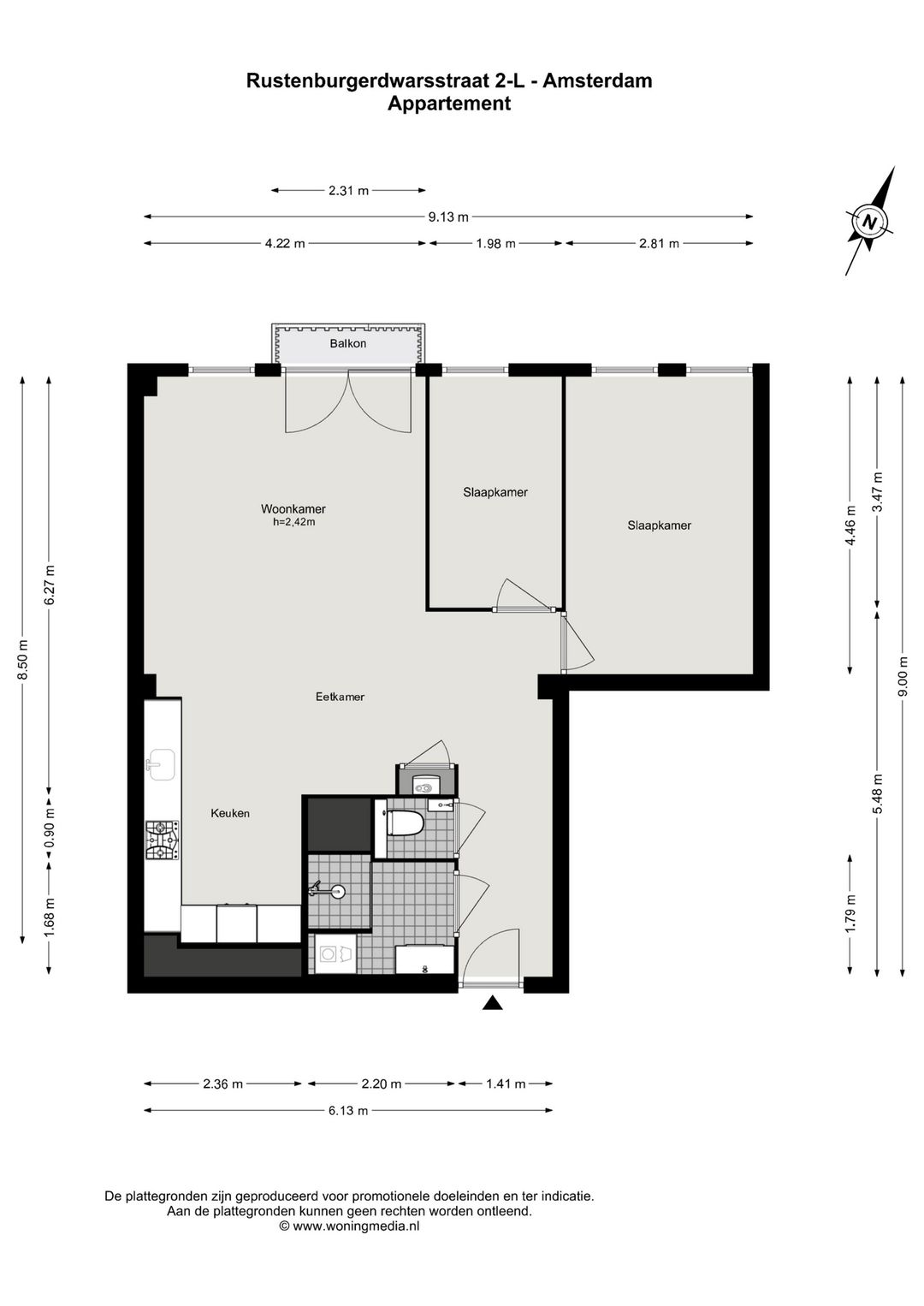 2-Bedroom Apartment with Balcony in Rustenburgerbuurt, De Pijp — 26