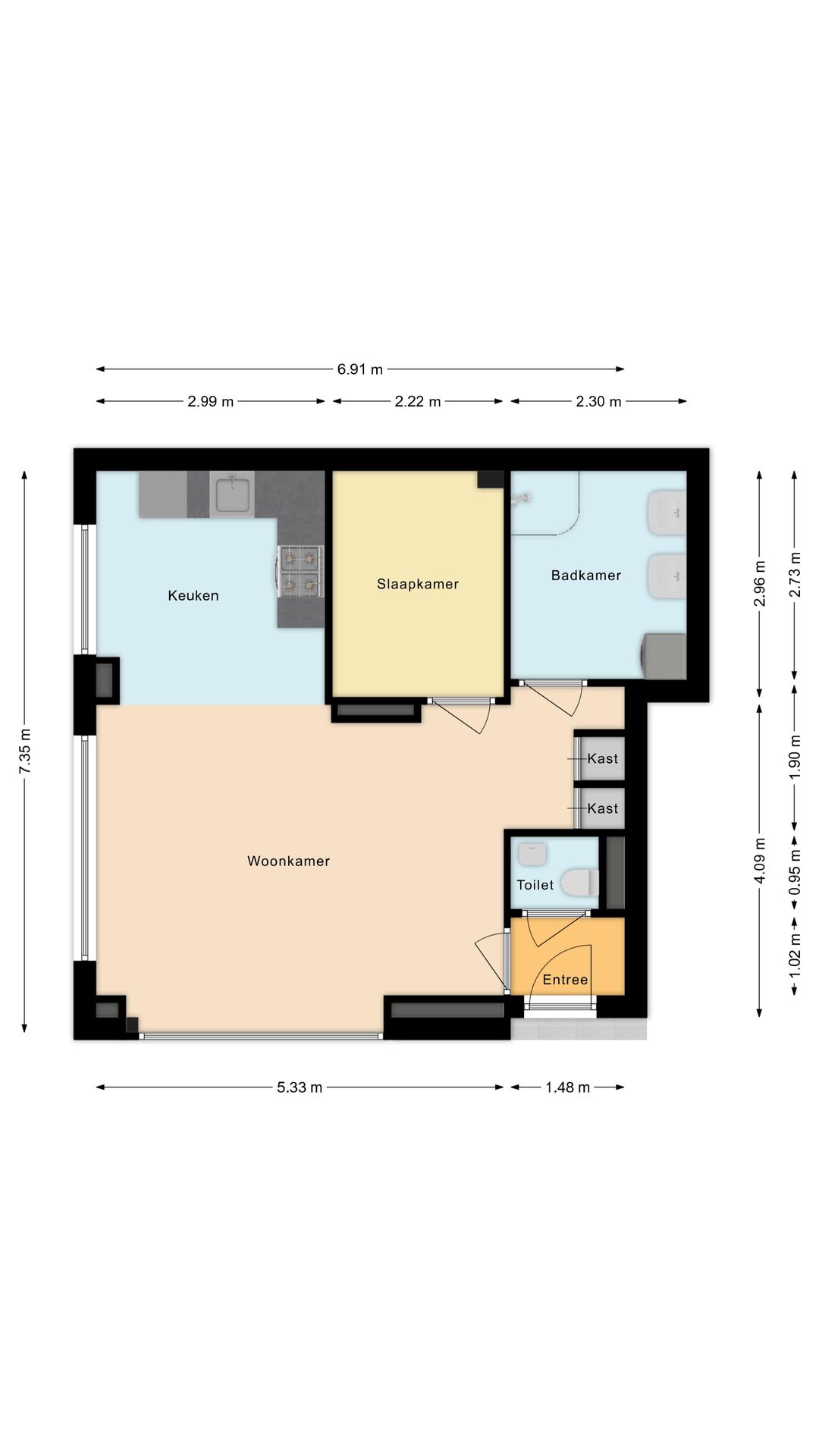 Light and practical ground floor corner apartment in popular De Baarsjes — 31