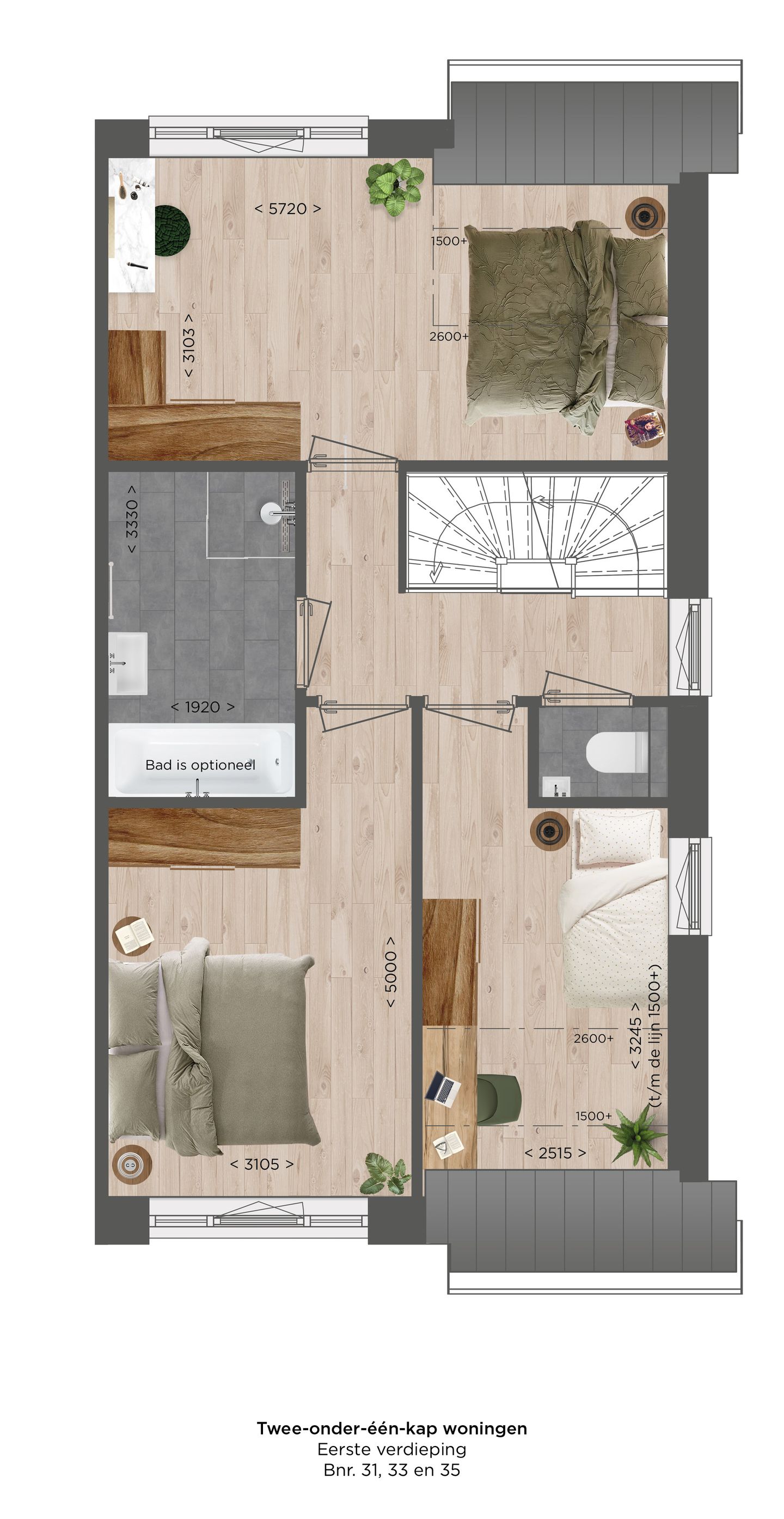 Foto 4 van De Rikker - Twee-onder-een-kapwoningen (Bouwnr. 33)