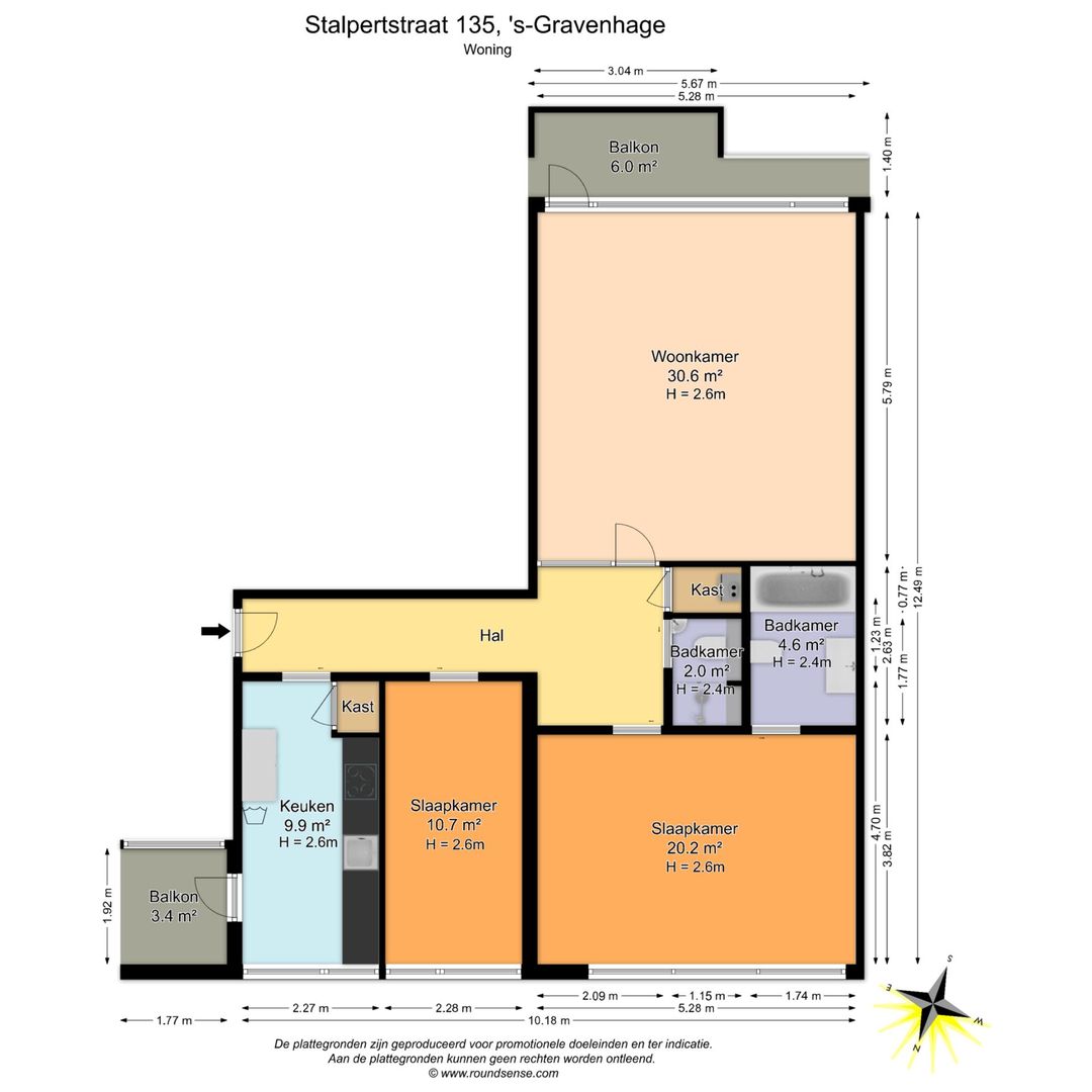 Spacious 3-room apartment in green Duinzigt with balcony and inventory — 46
