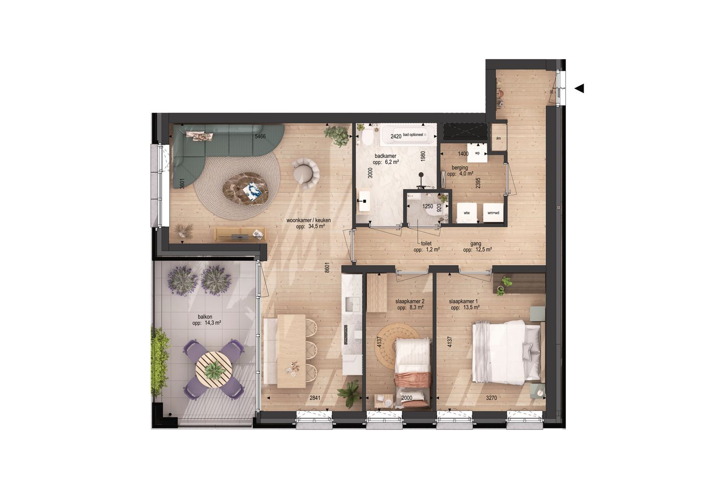 Foto 5 van Dingstraat nieuwbouwappartement A08