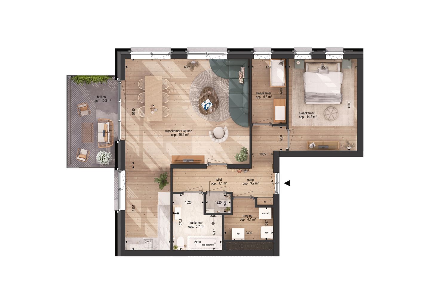 Foto 5 van Dingstraat nieuwbouwappartement B04