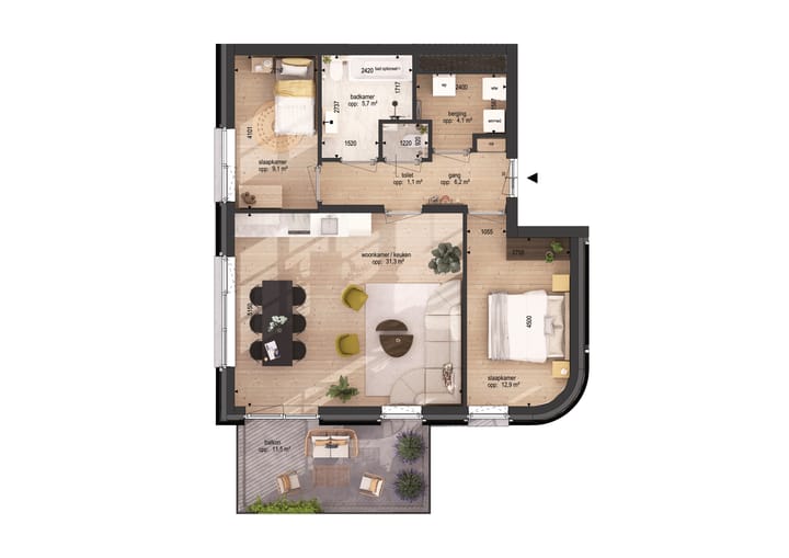 Foto 5 van Dingstraat nieuwbouwappartement B05