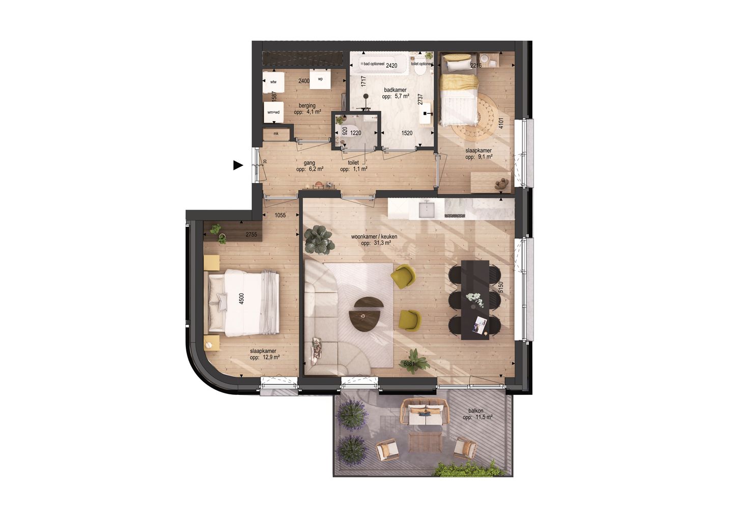 Foto 5 van Dingstraat nieuwbouwappartement B06