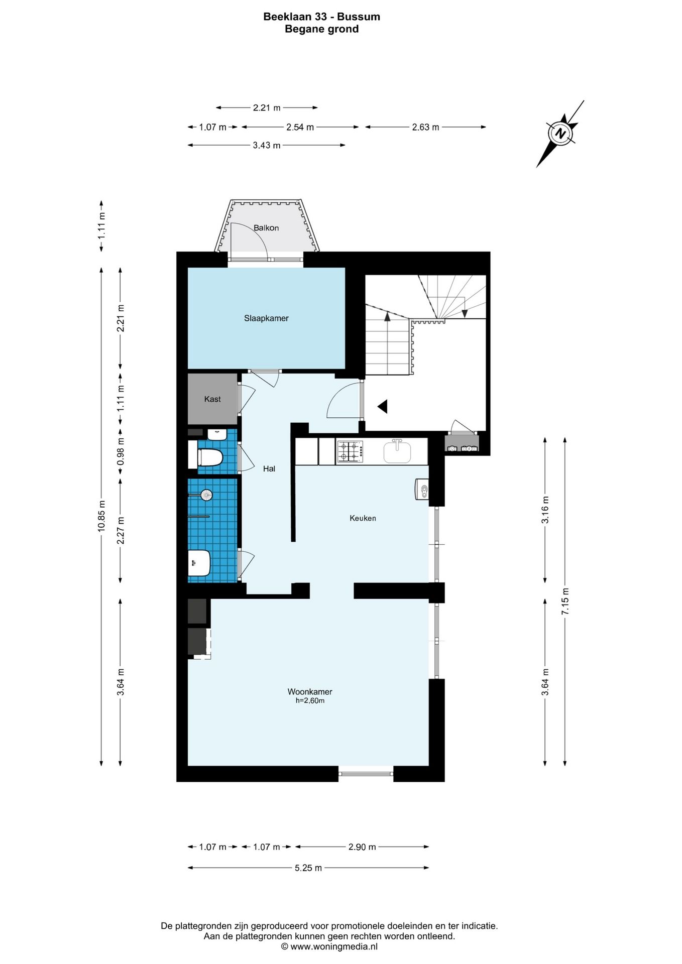 Light and atmospheric 2-room apartment with sunny balcony and fireplace in Bussum — 23