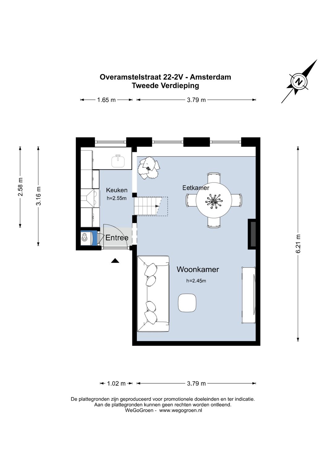 Foto 37 van Overamstelstraat 22-2V