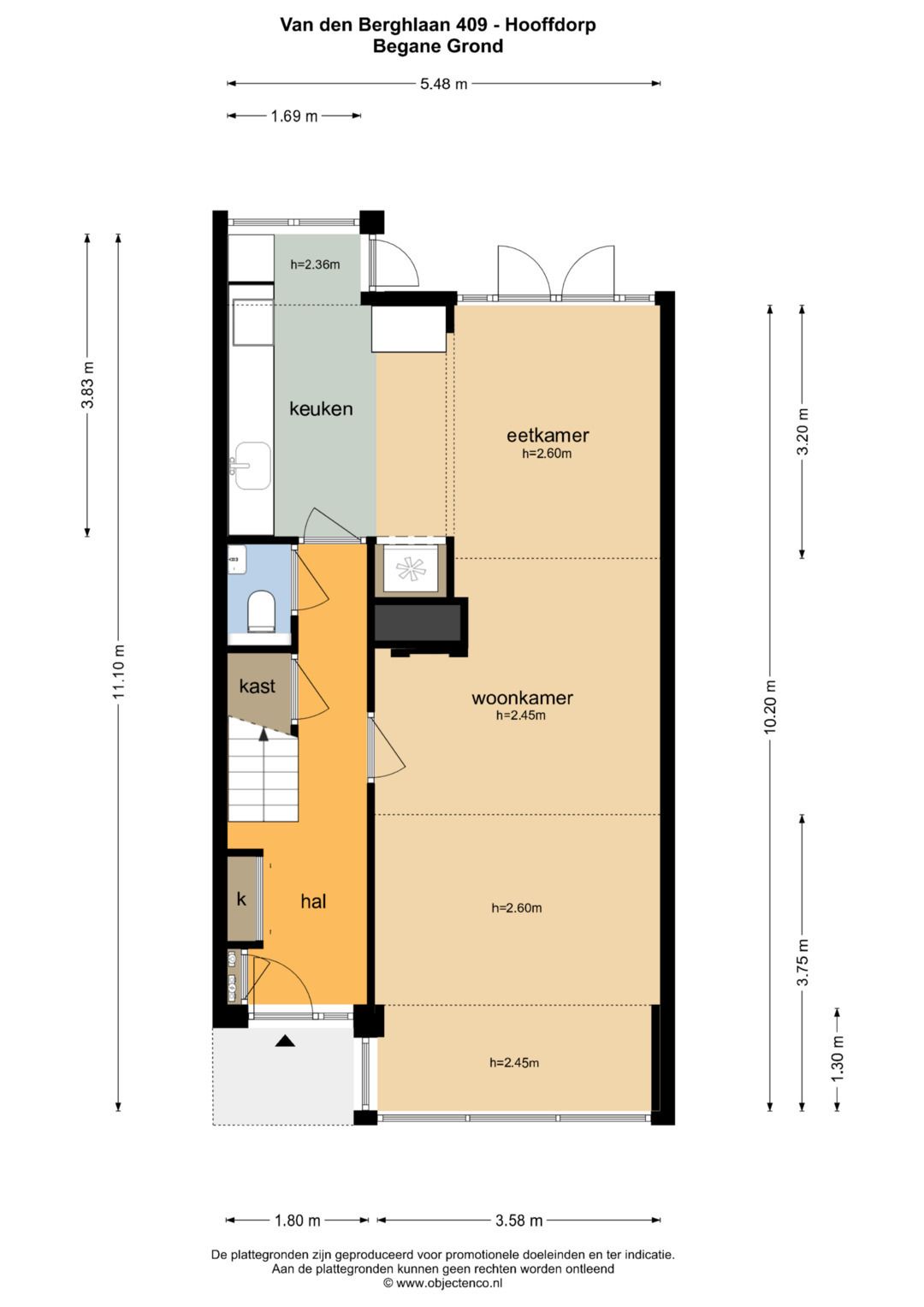 Spacious terraced house with 5 bedrooms and unique extension in quiet courtyard location — 72