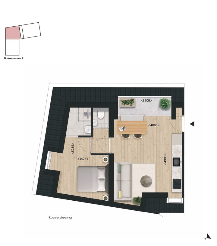 Foto 2 van Appartement (Bouwnr. 7)