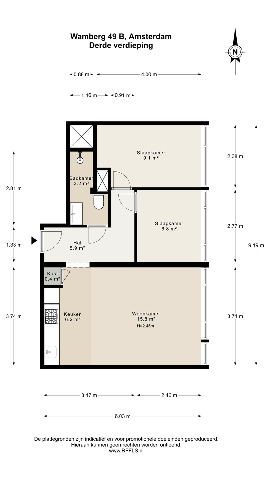 Renovated Apartment with Two Bedrooms and Lift in Buitenveldert — 21