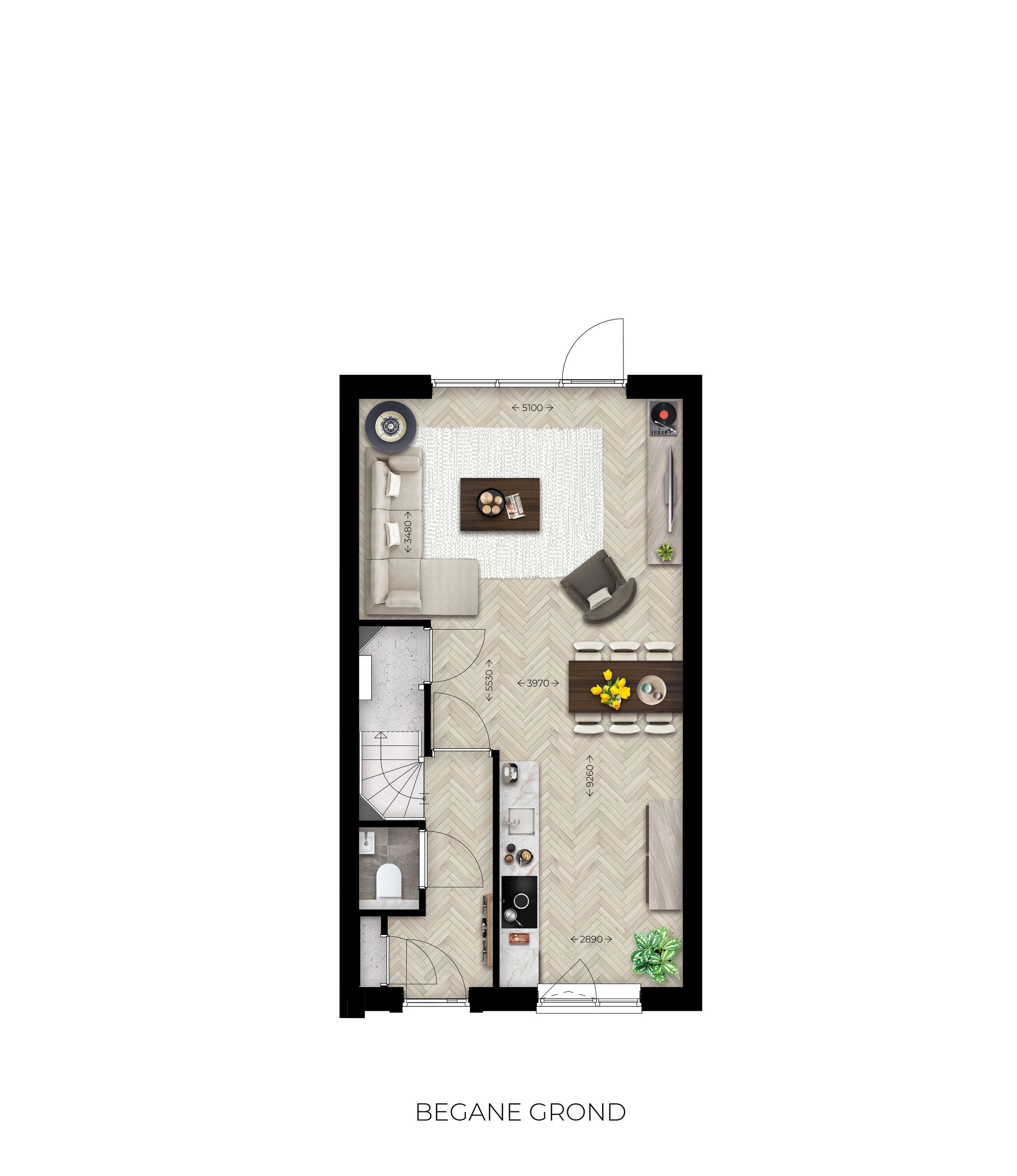 Foto 9 van Rij- en hoekwoningen (Bouwnr. B6)