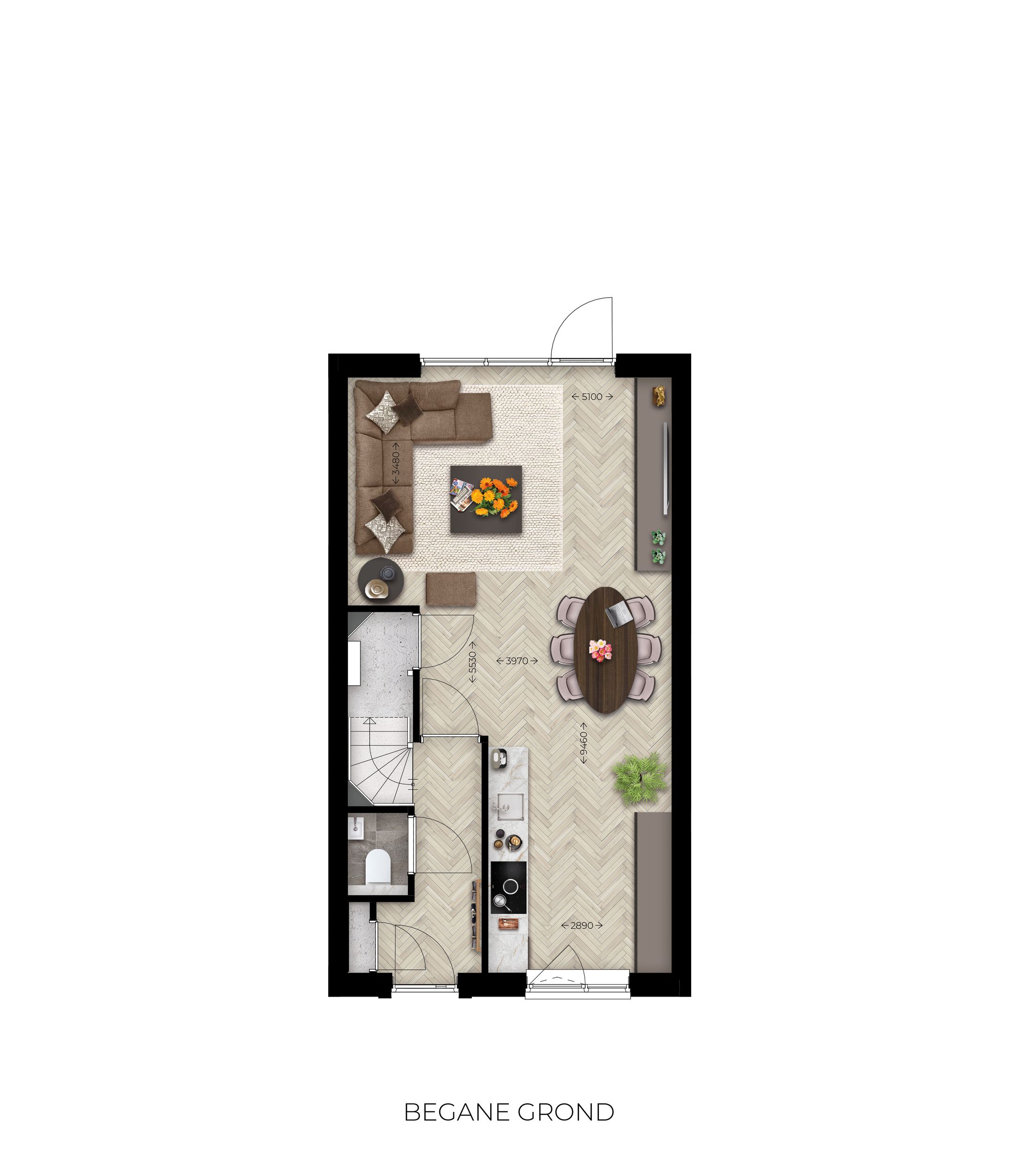 Foto 6 van Rij- en hoekwoningen (Bouwnr. B1)