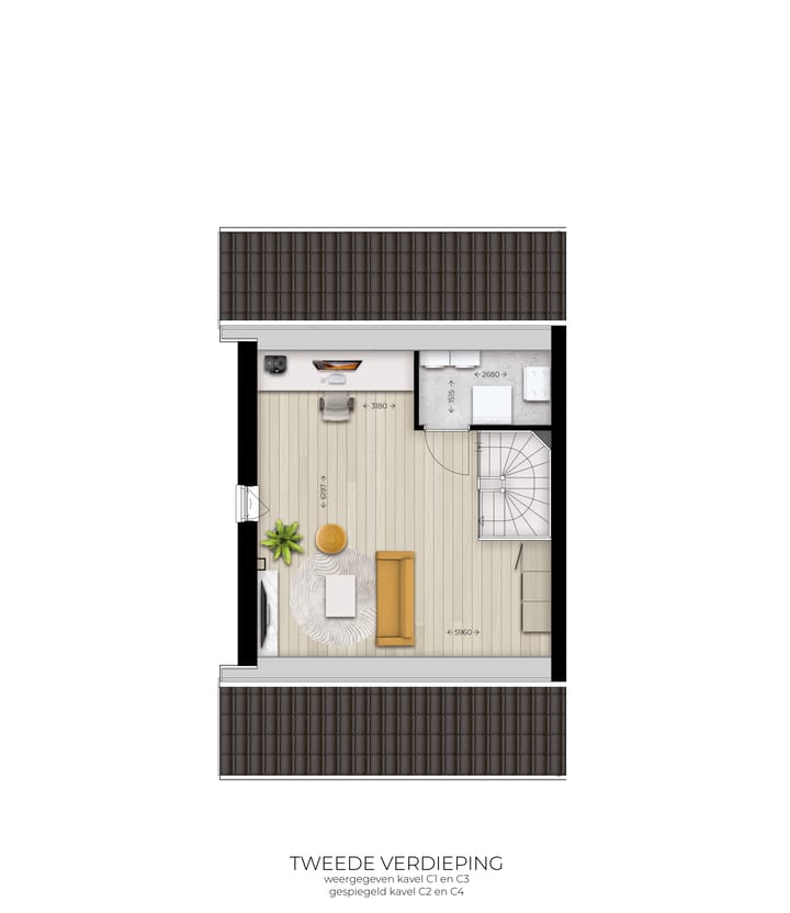 Foto 4 van Twee-onder-één-kap (Bouwnr. C1)