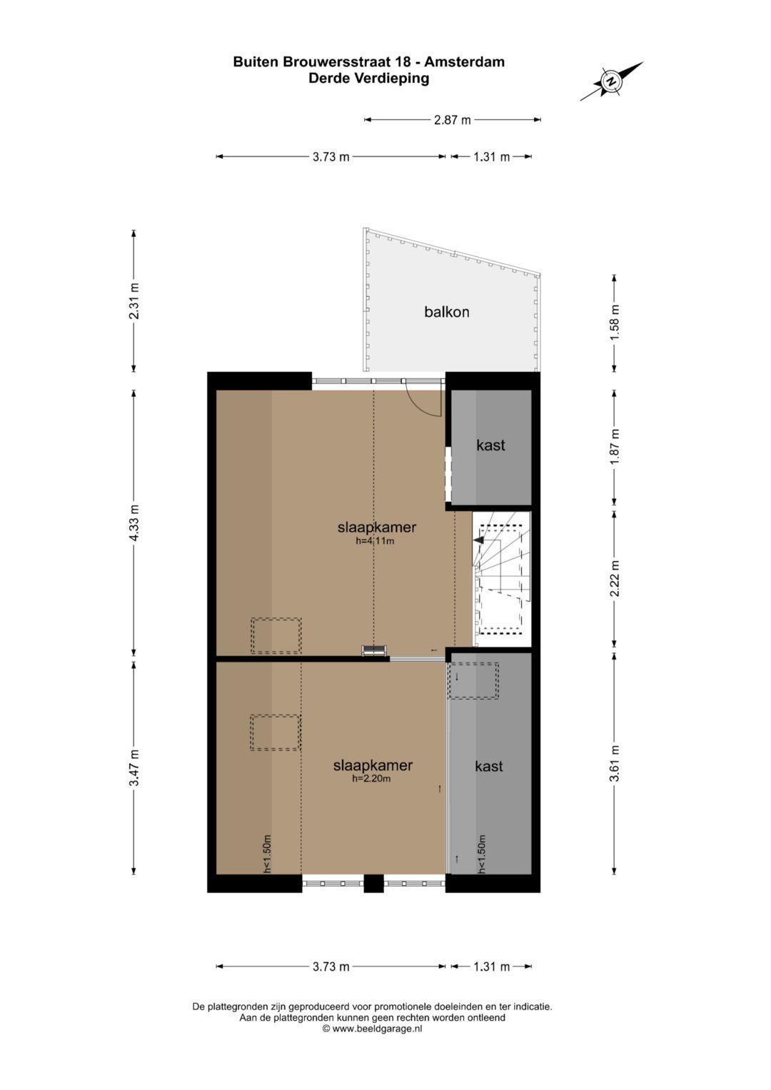 Foto 44 van Buiten Brouwersstraat 18-H