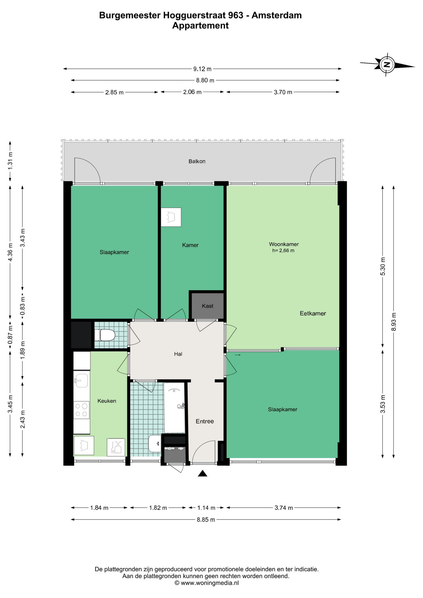 Bright 78 m² apartment with 3 bedrooms and stunning Sloterplas views in Amsterdam-Slotermeer — 25