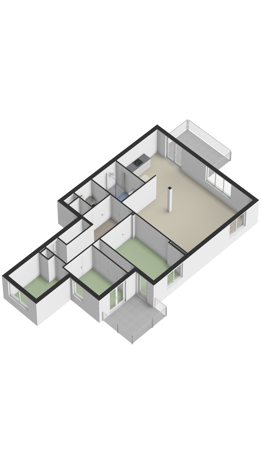 Spacious 4-room apartment with garage and terraces at Wilhelminakanaal — 40