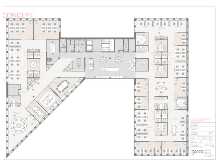3e verdieping - indelingsvariatie