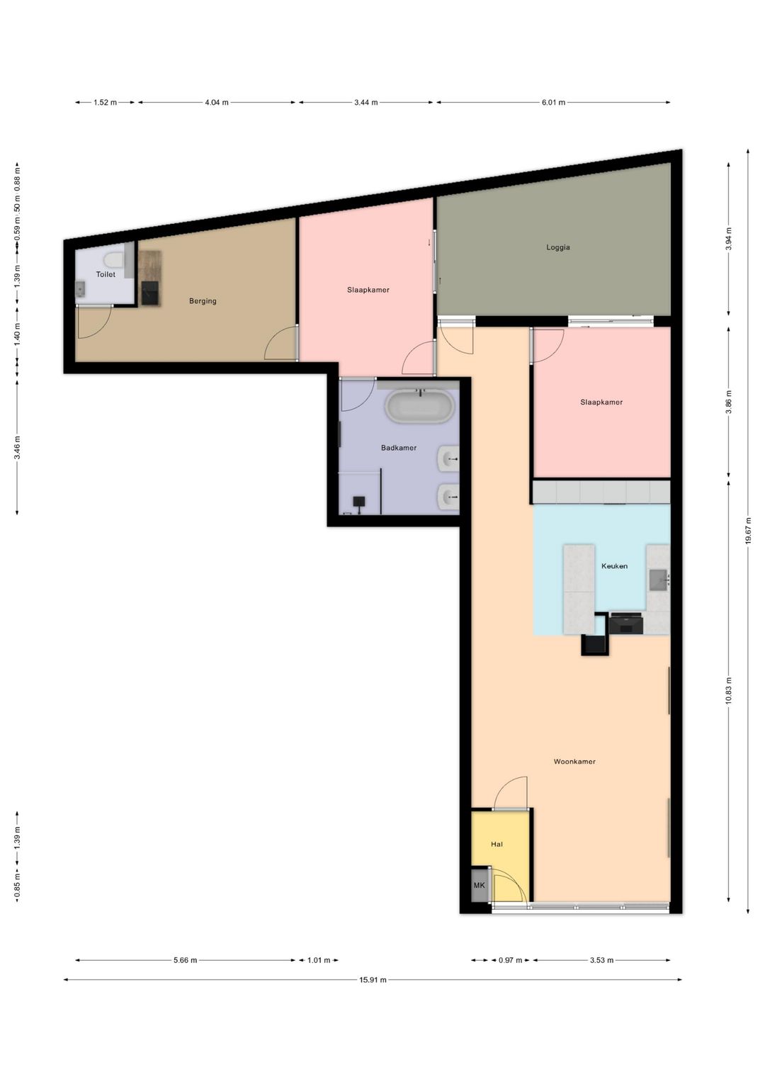 Ground floor apartment with covered terrace in Echt center — 18