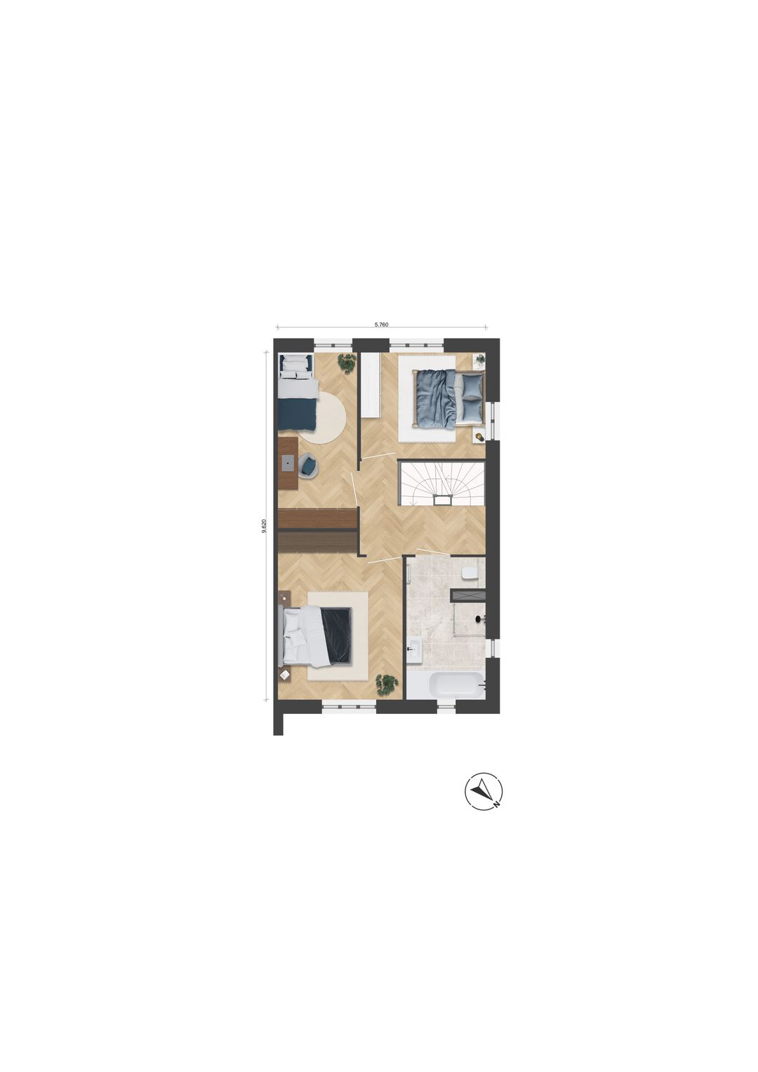 Foto 7 van Twee-onder-een-kapwoning (Bouwnr. 73)