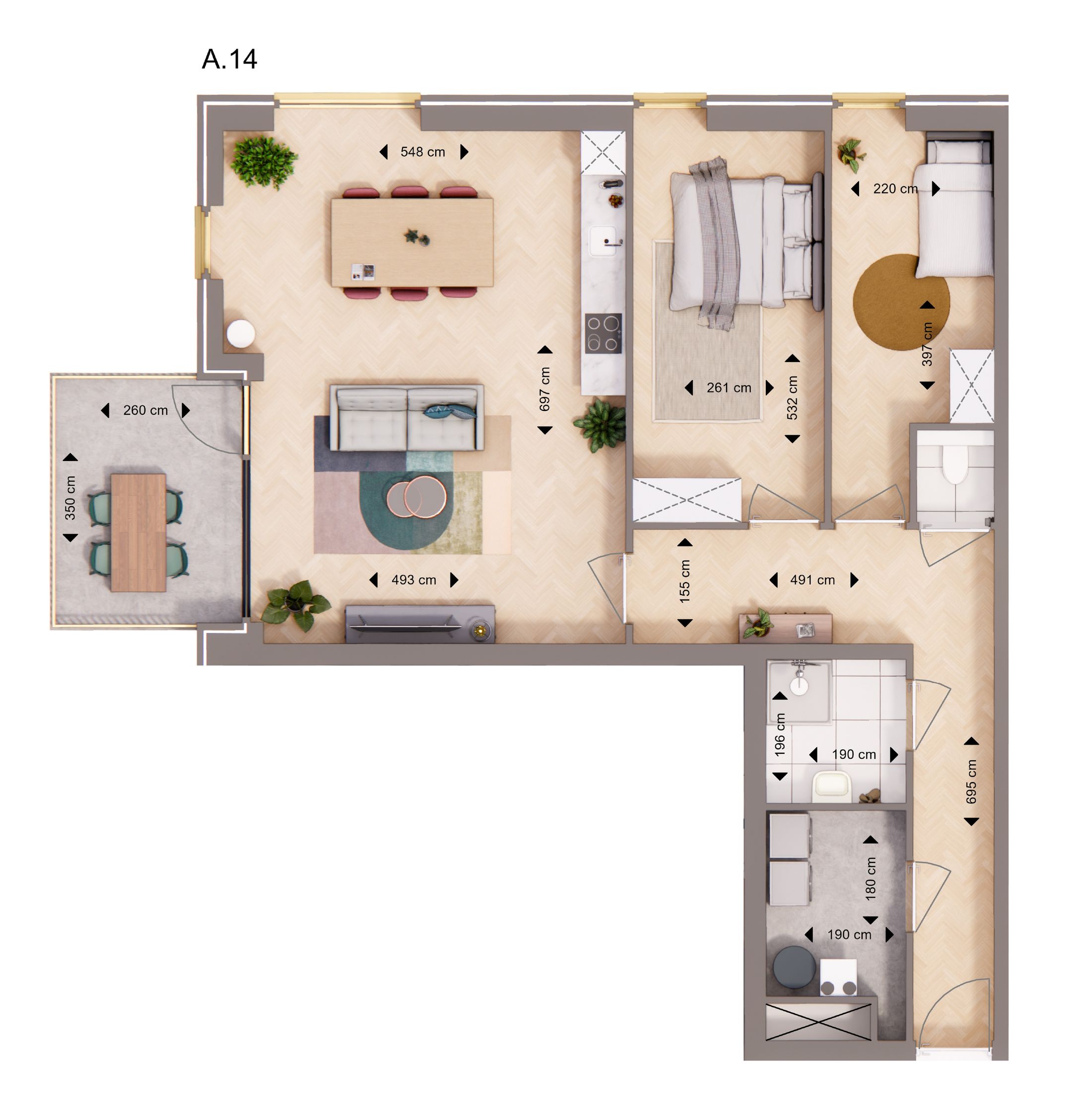 Foto 12 van Appartement (Bouwnr. 14)