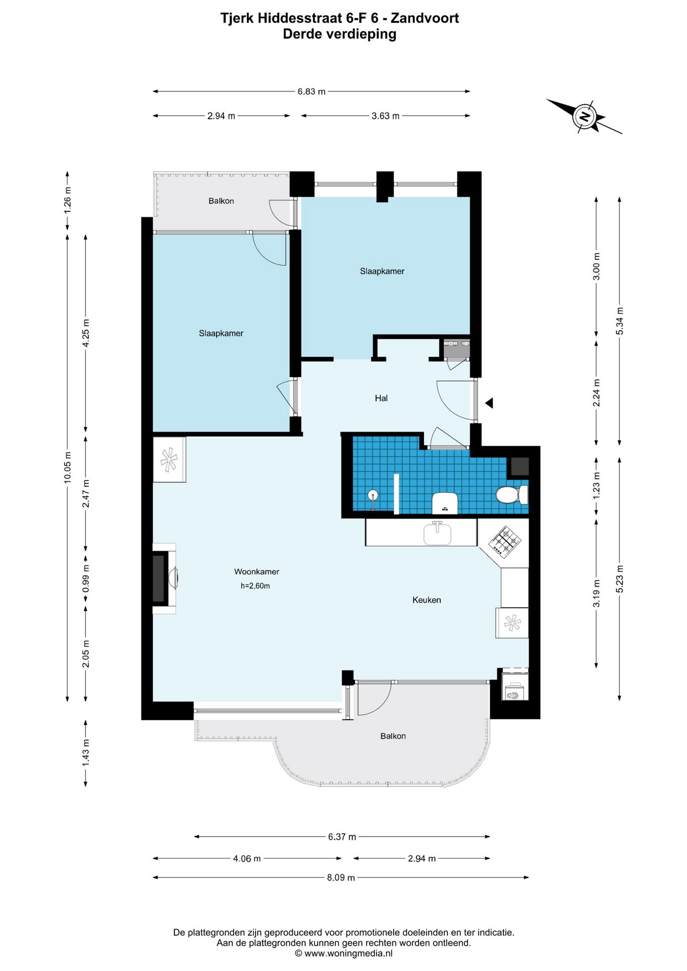 Ready to move in apartment with sea view and two balconies in Zandvoort — 22