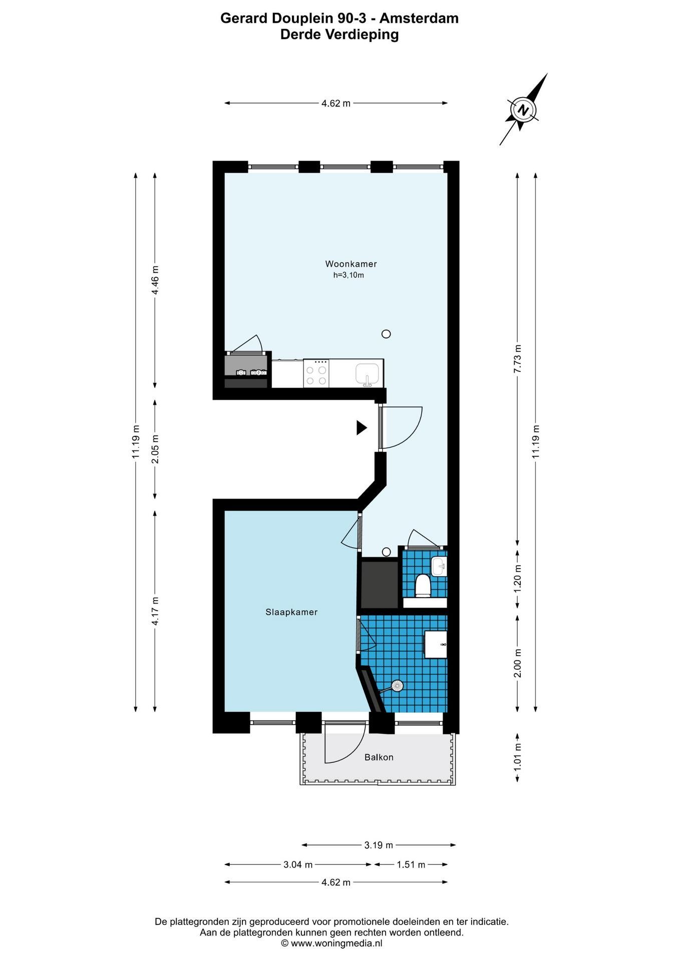 Stylish and Light Apartment in De Pijp with High Ceilings and South-Facing Balcony — 31