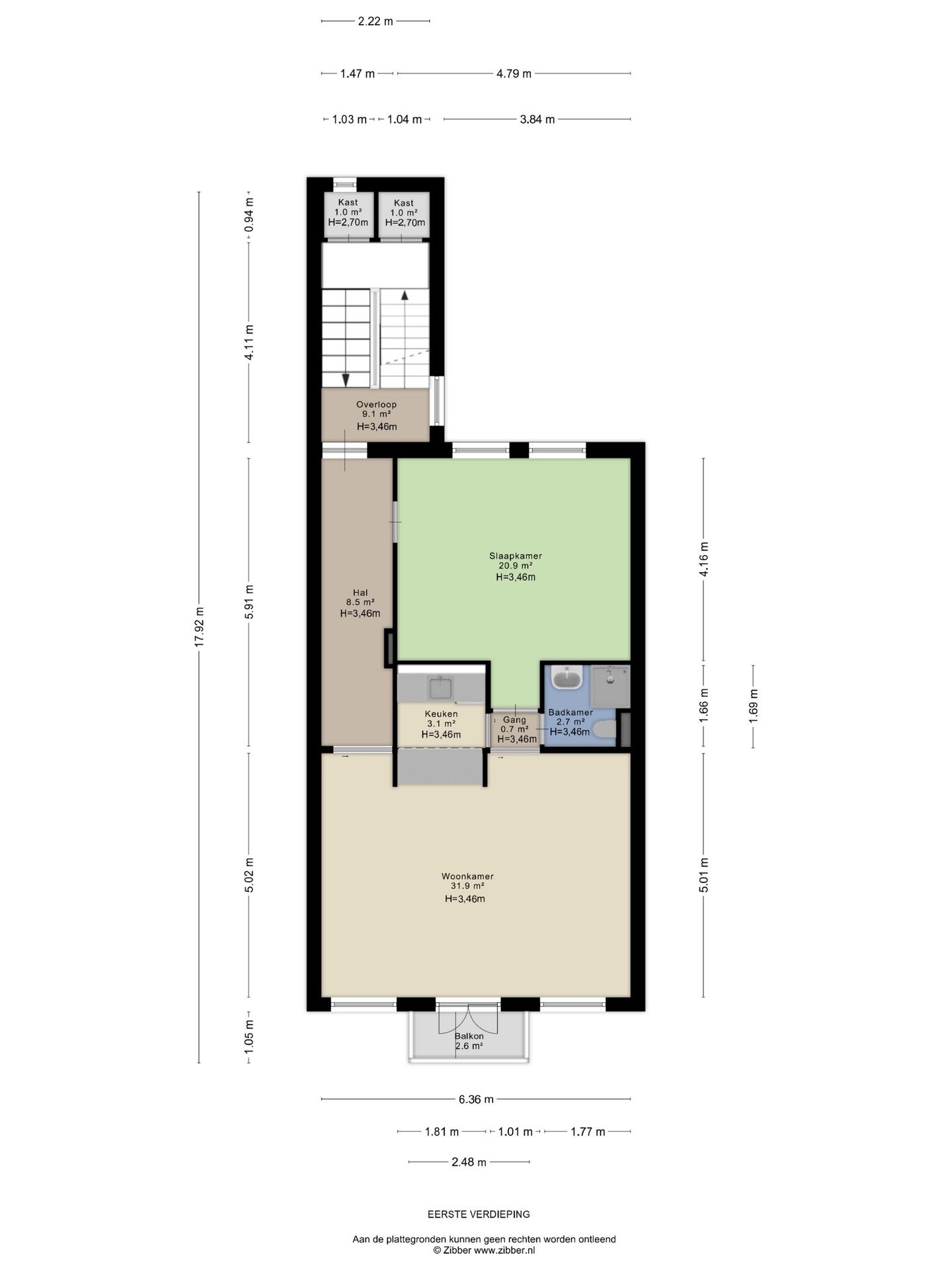 Spacious 3-Story Upper House with Private Garden in Amsterdam Center — 13