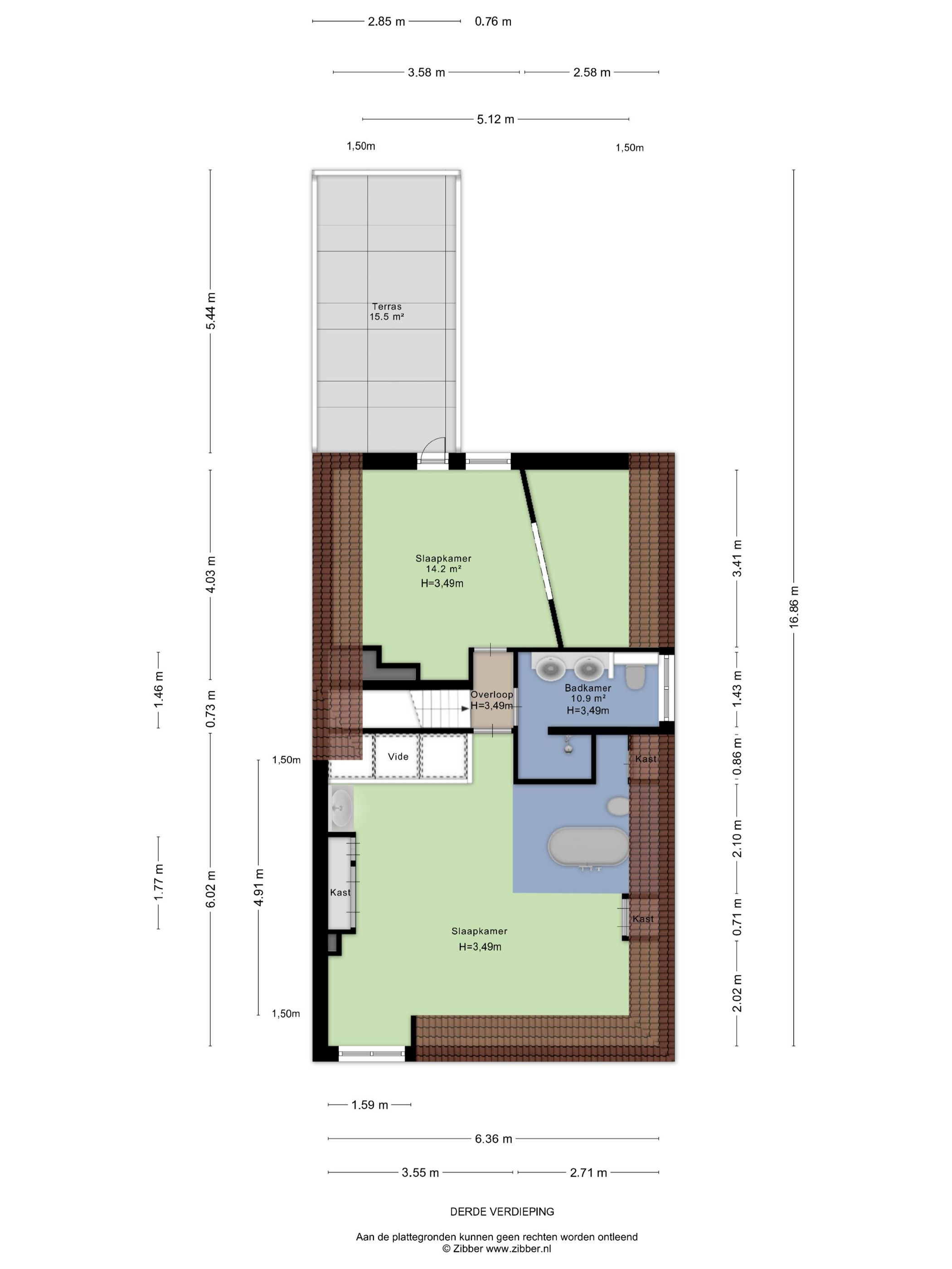 Spacious 3-Story Upper House with Private Garden in Amsterdam Center — 39