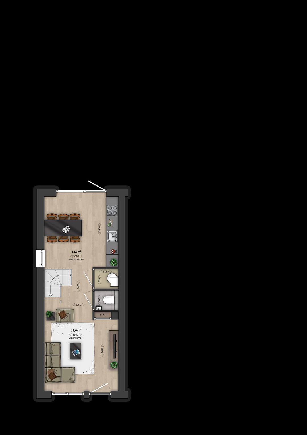 Foto 2 van Hoekwoning (type 1Cs) (Bouwnr. 309)