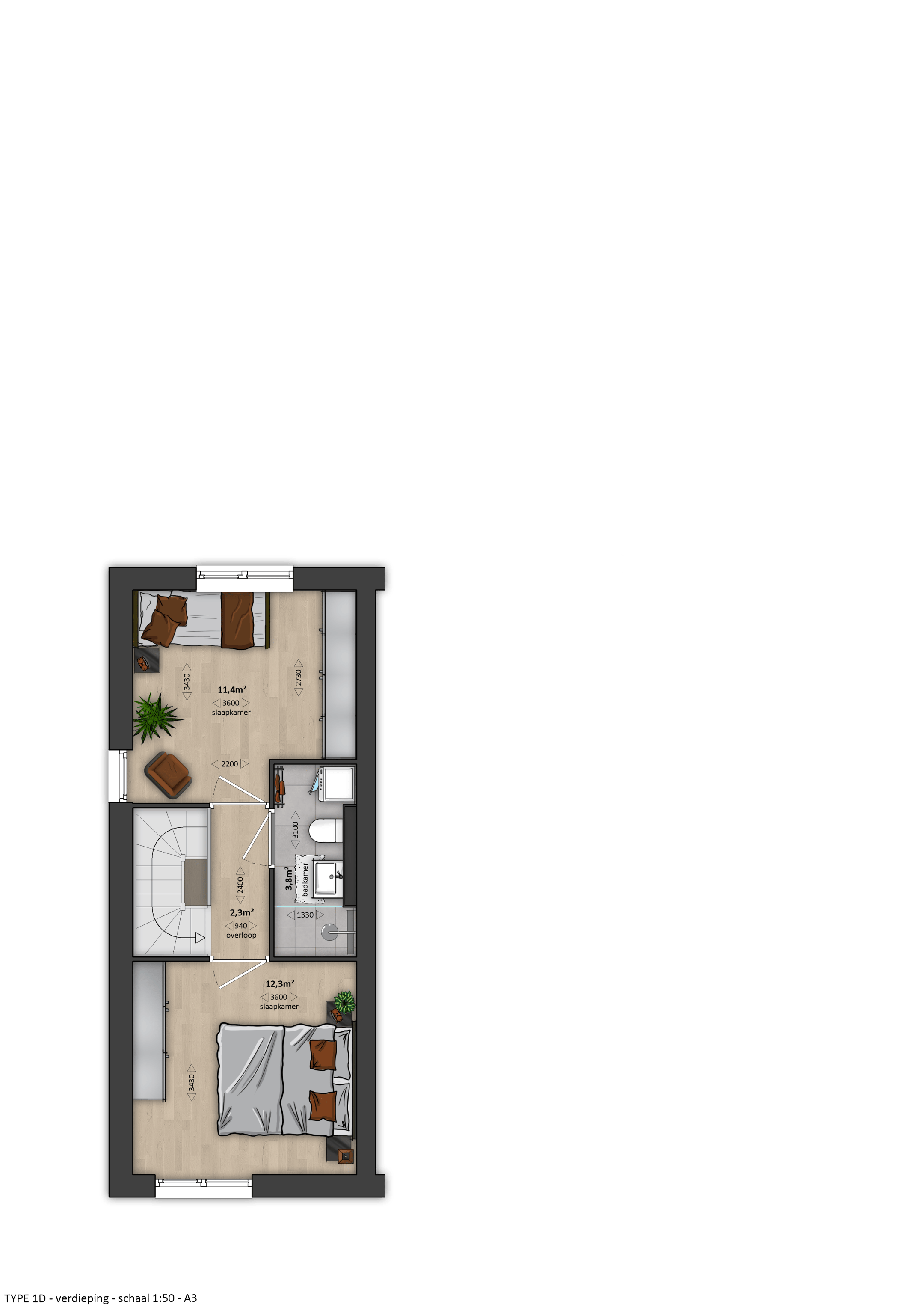 Foto 3 van Hoekwoning (type 1Cs) (Bouwnr. 309)