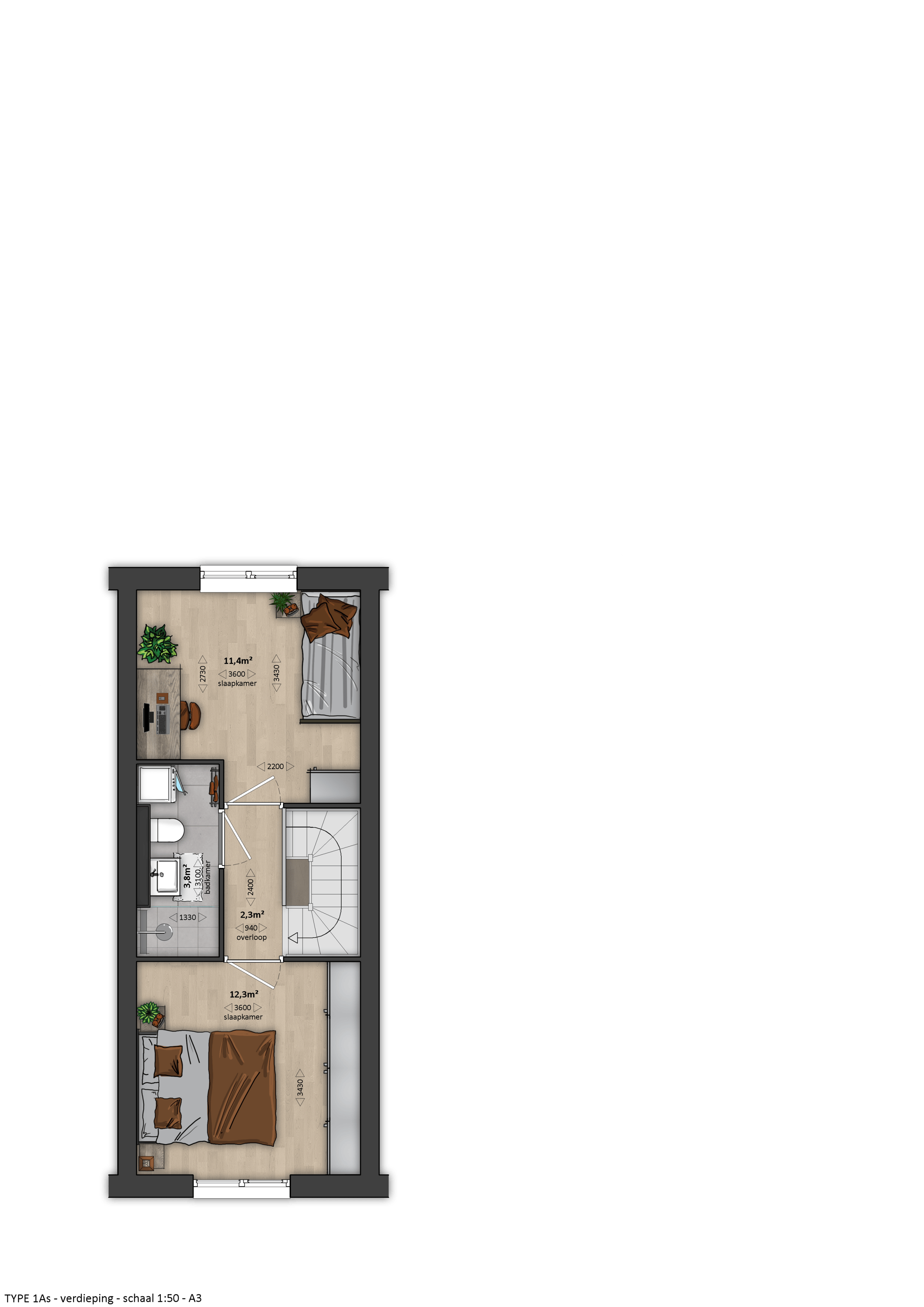 Foto 3 van Tussenwoning (type 1B) (Bouwnr. 311)