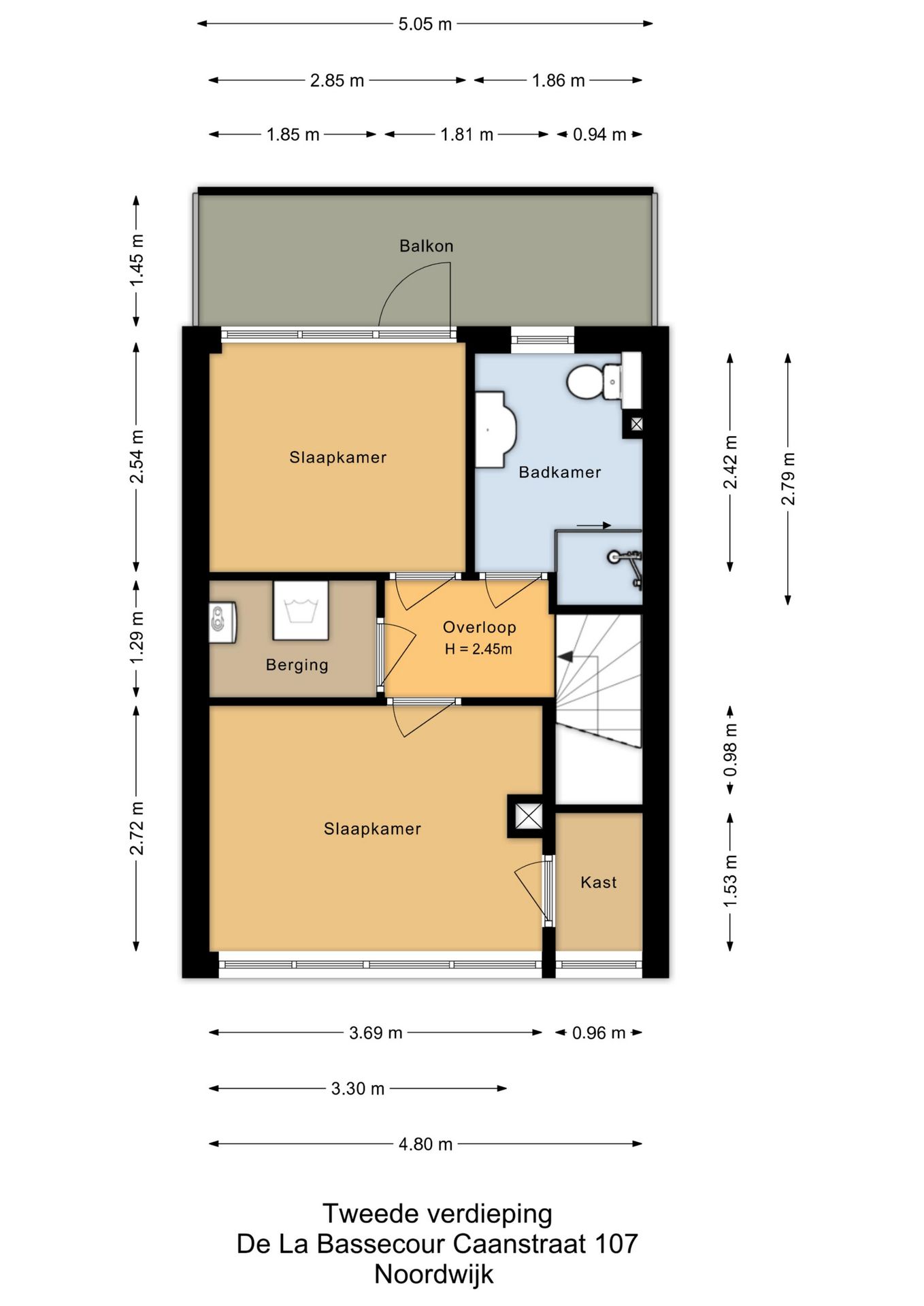 Well-maintained and spacious 3-room maisonette apartment with sunny balcony in Noordwijk-Binnen — 22