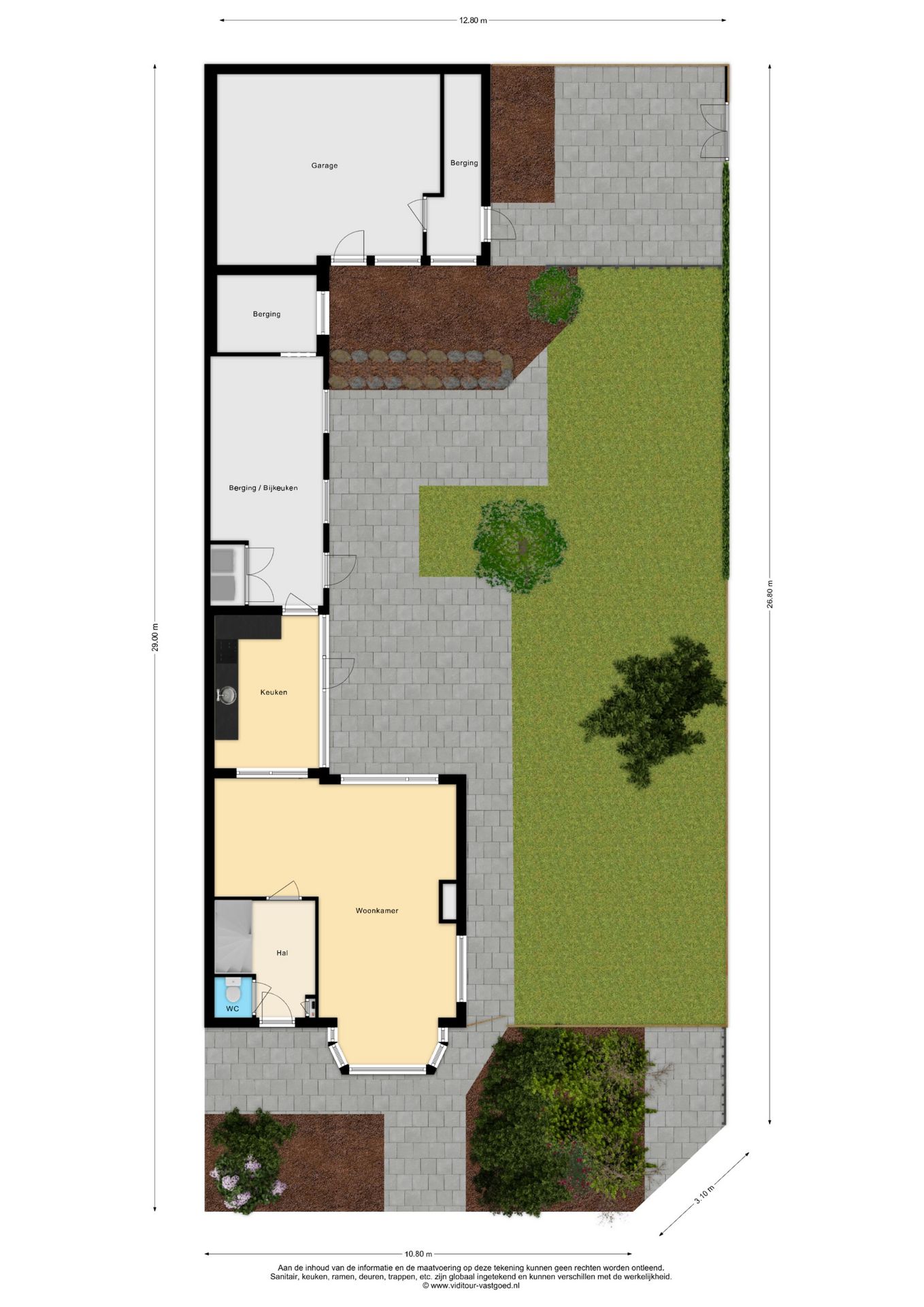 Corner house with spacious garden, two driveways and garage in Zegge — 48