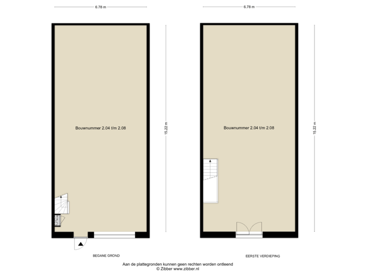 Begane Grond 2.04  t/m 2.08Eerste Verdieping 2.04  t/m 2.08